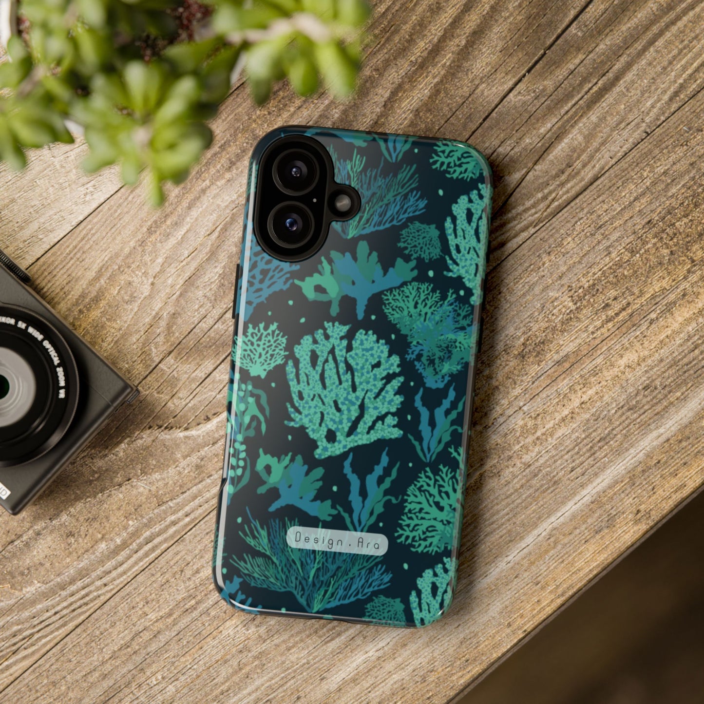 Pevný kryt na telefon s motivem korálového útesu – inspirováno oceánem