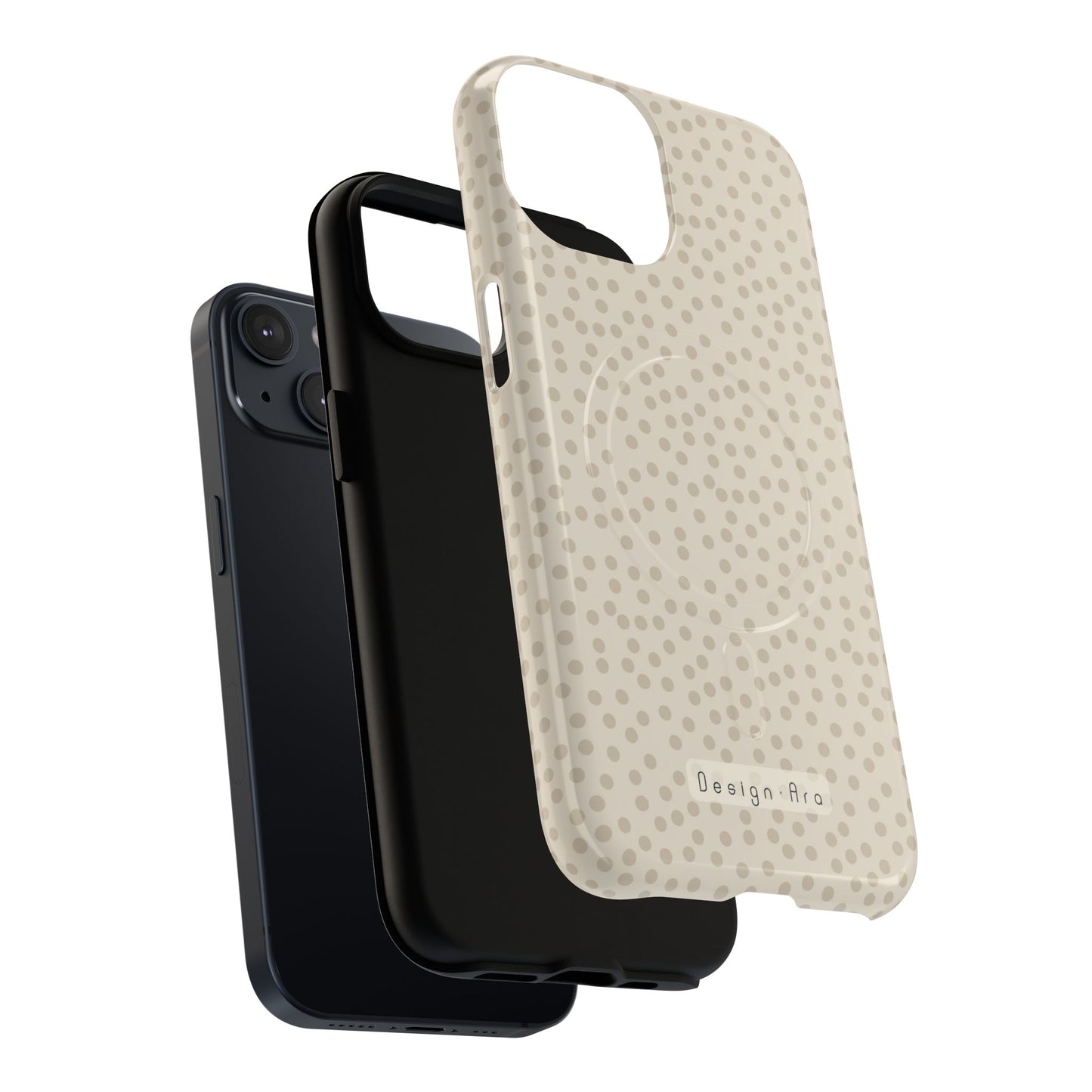 Magnetický kryt na mobil s puntíky | Odolný design, stylová ochrana, originální dárek pro ženy