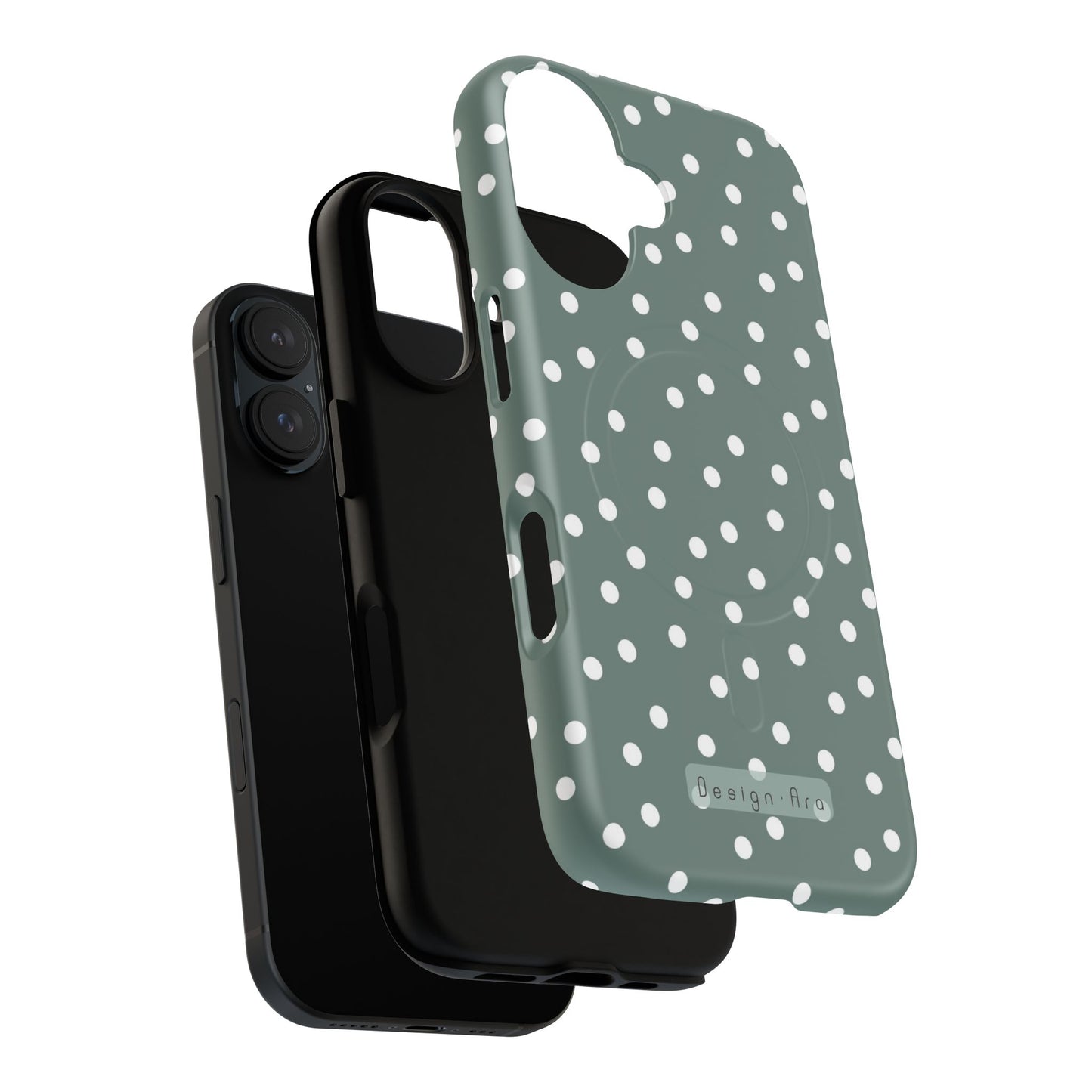 Magnetický kryt na mobil s puntíky | Odolný design, stylová ochrana, originální dárek pro ženy
