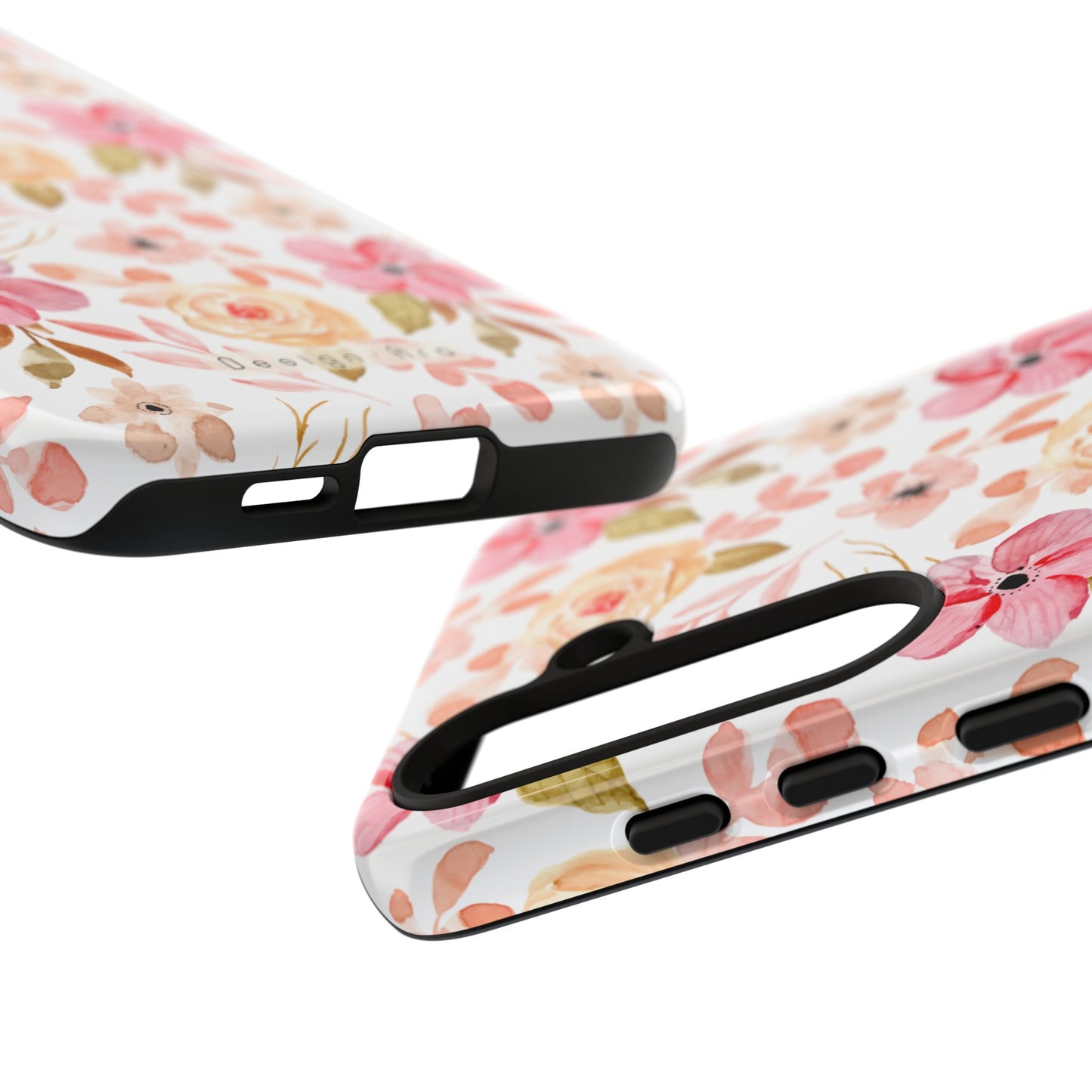 Pevný telefonní kryt s květinovým vzorem a elegantním designem