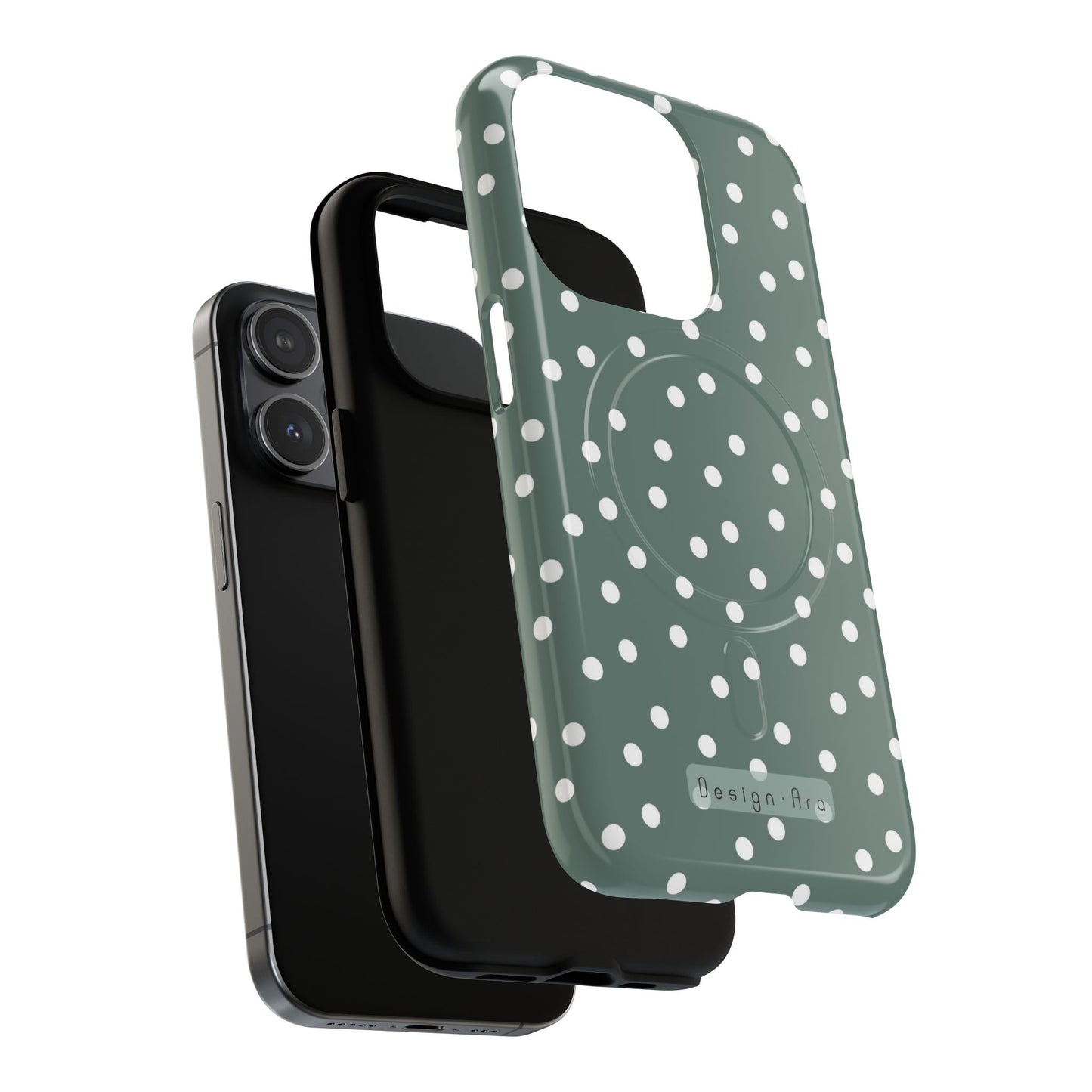 Magnetický kryt na mobil s puntíky | Odolný design, stylová ochrana, originální dárek pro ženy