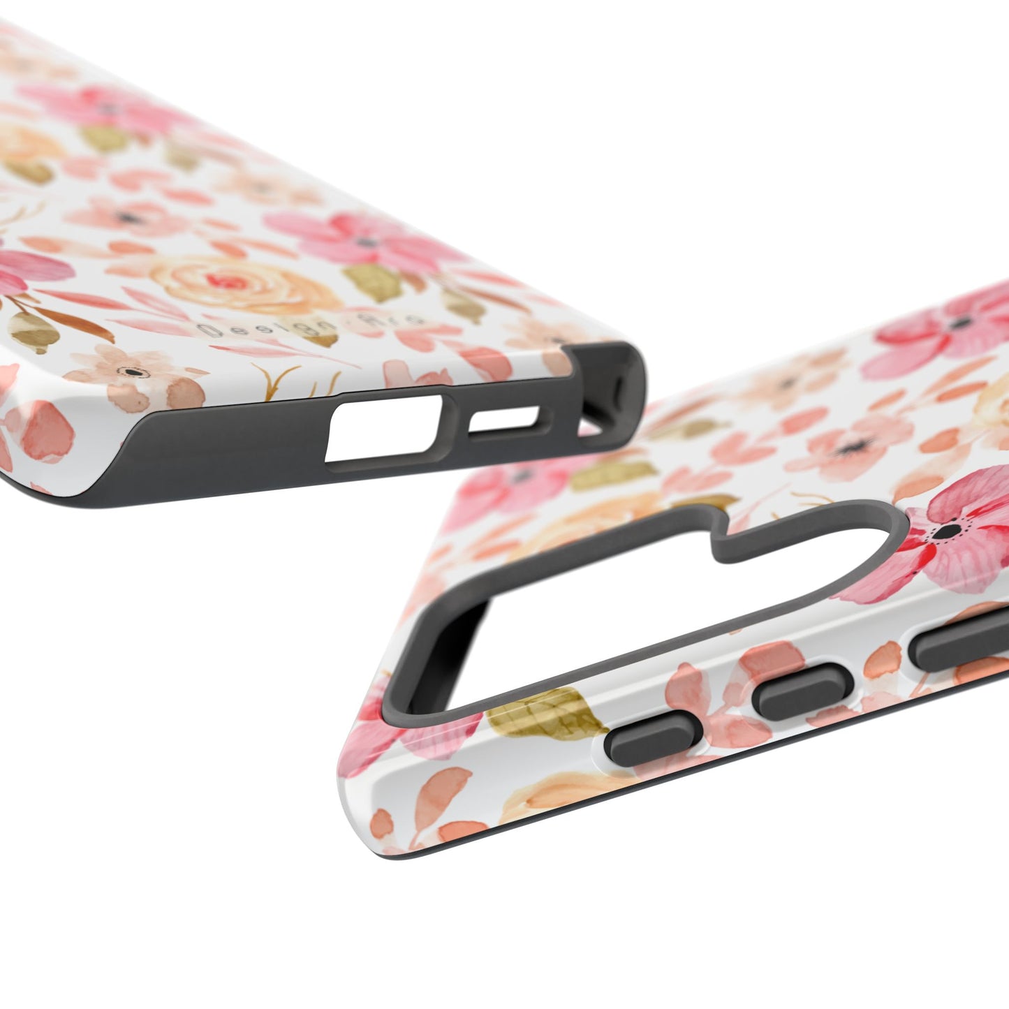 Pevný telefonní kryt s květinovým vzorem a elegantním designem