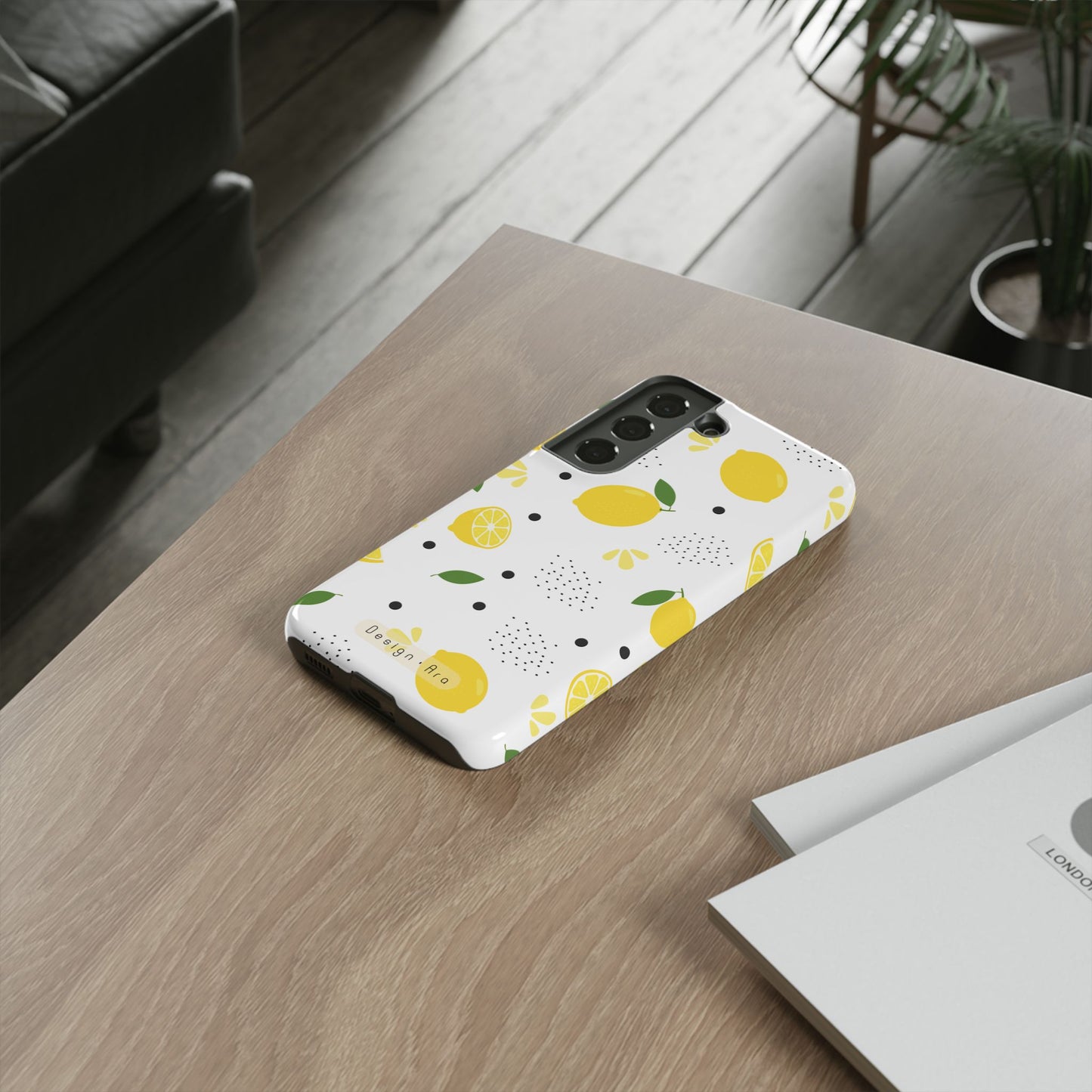 Kryt na telefon s citronovým vzorem – Odolný a stylový