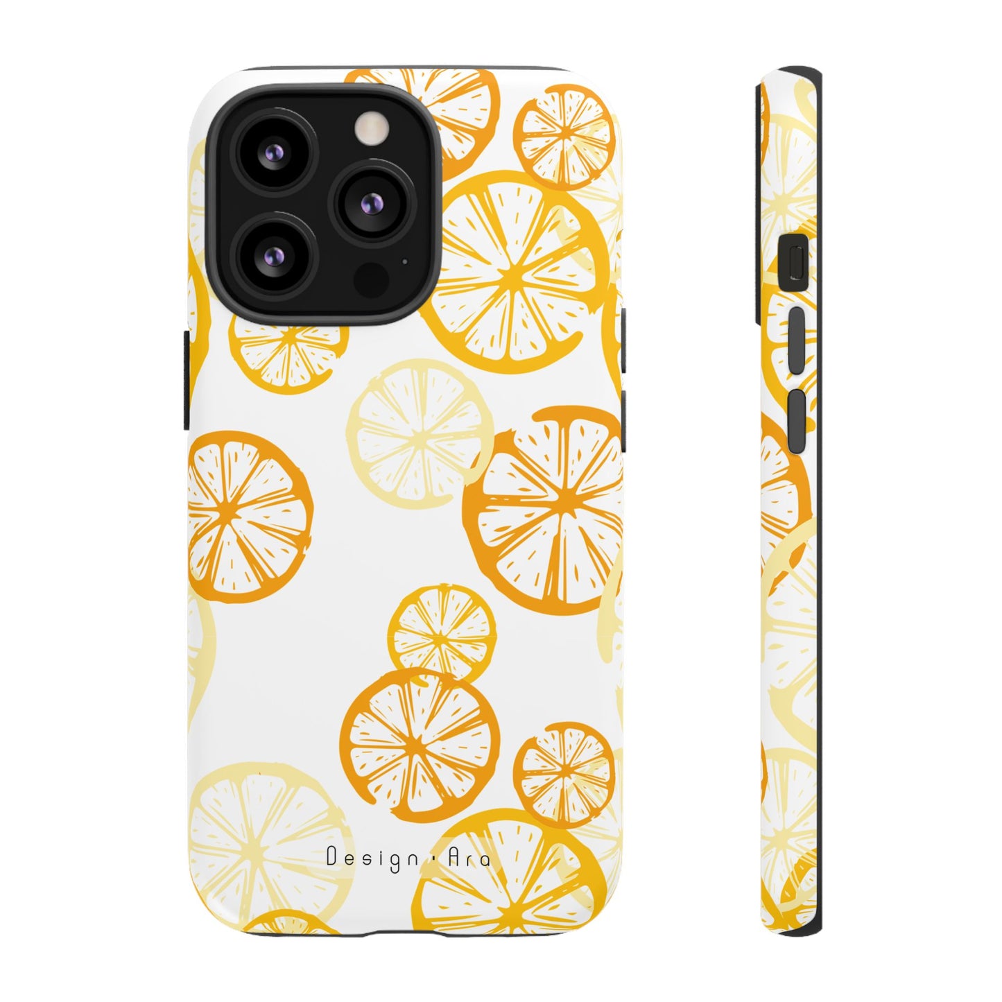 Kryt na telefon s plátky citronu – Odolná ochrana ve stylu citrusů