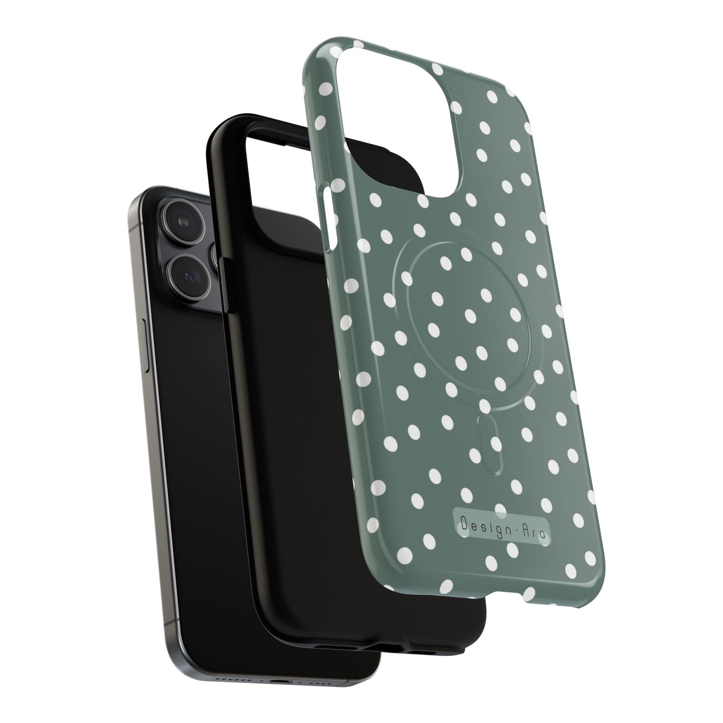 Magnetický kryt na mobil s puntíky | Odolný design, stylová ochrana, originální dárek pro ženy