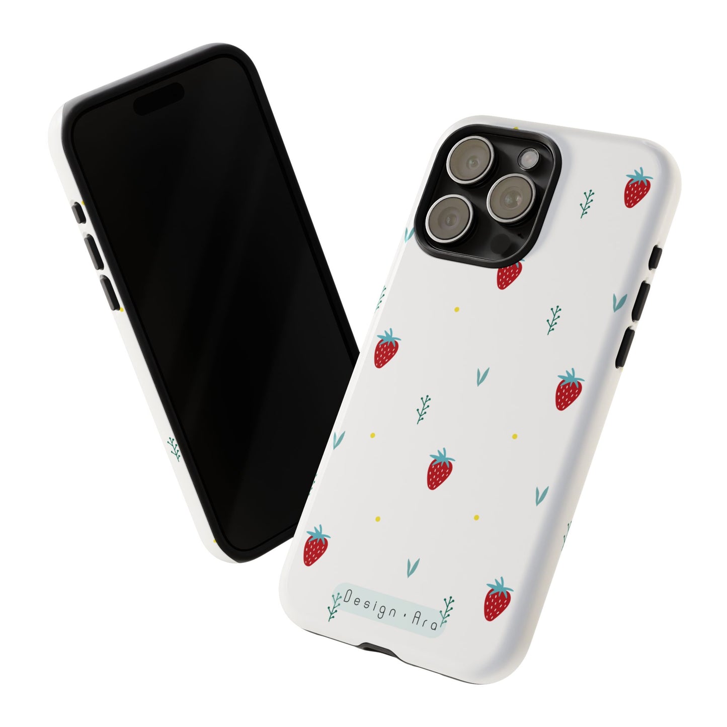 Jahodový design krytu na telefon – odolný a stylový pro milovníky přírody