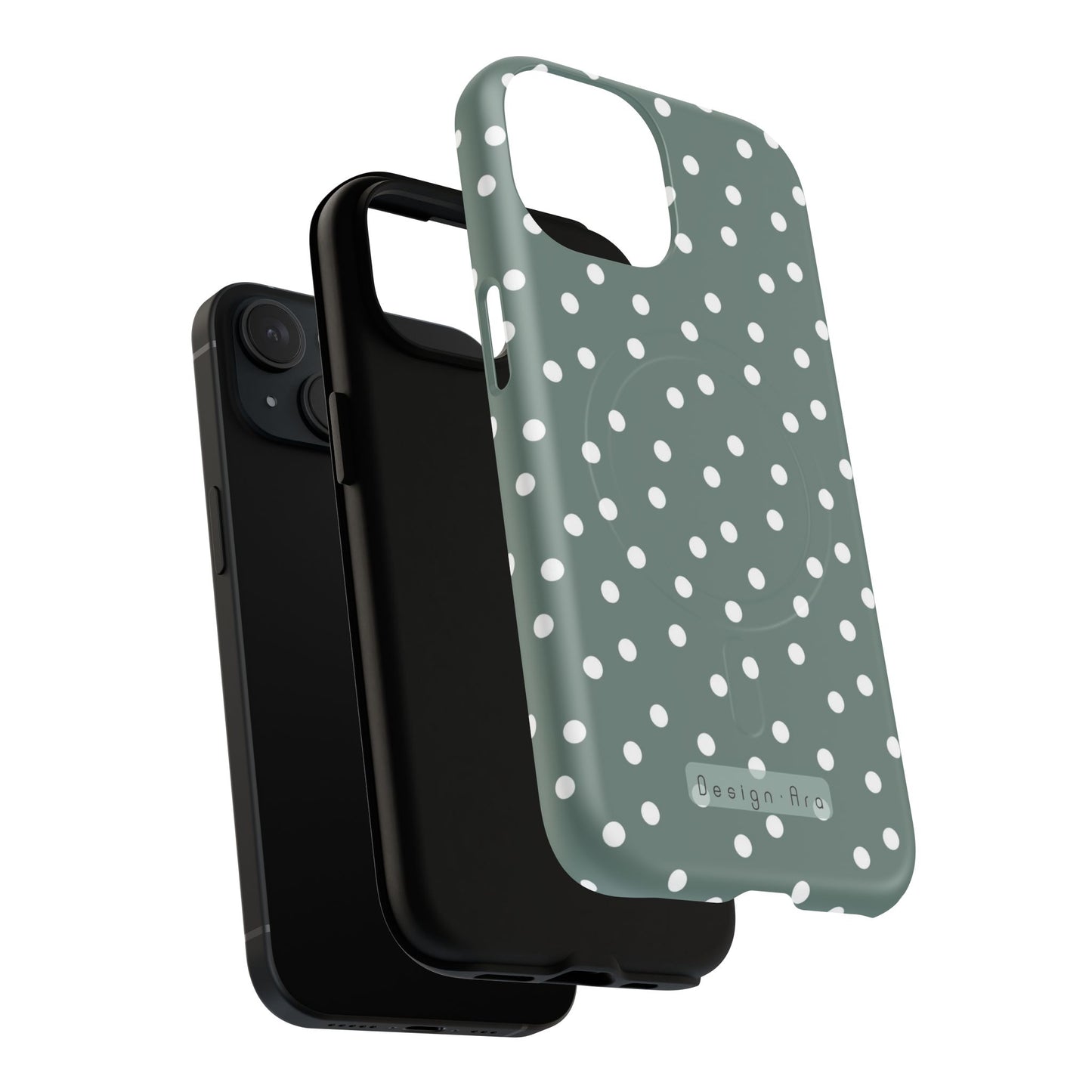 Magnetický kryt na mobil s puntíky | Odolný design, stylová ochrana, originální dárek pro ženy
