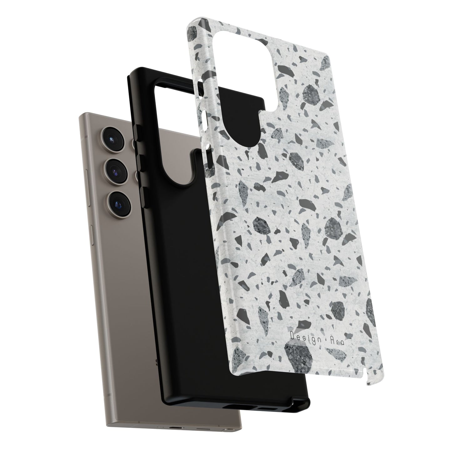 Moderní Terrazzo kryt na telefon – odolný ochranný obal