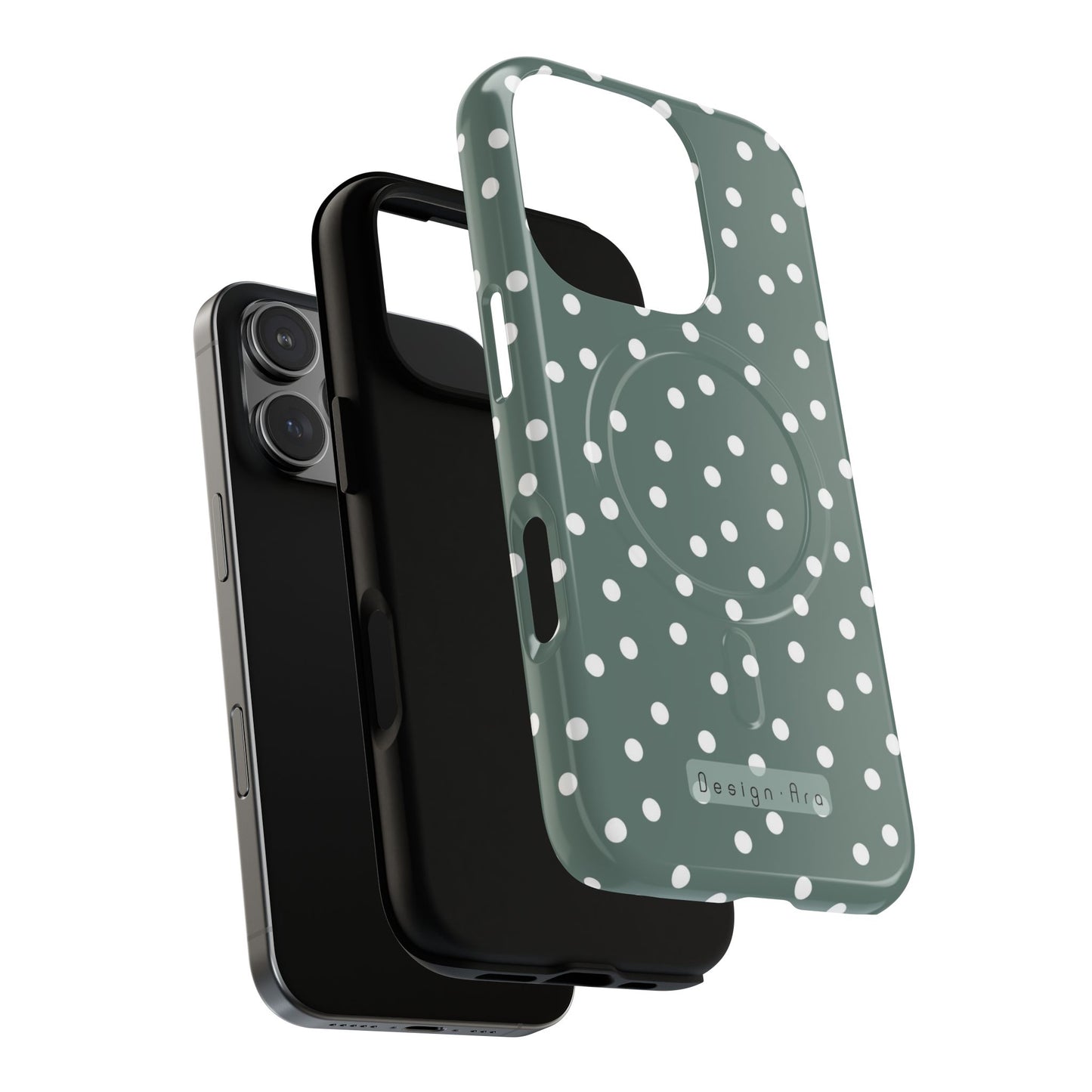 Magnetický kryt na mobil s puntíky | Odolný design, stylová ochrana, originální dárek pro ženy