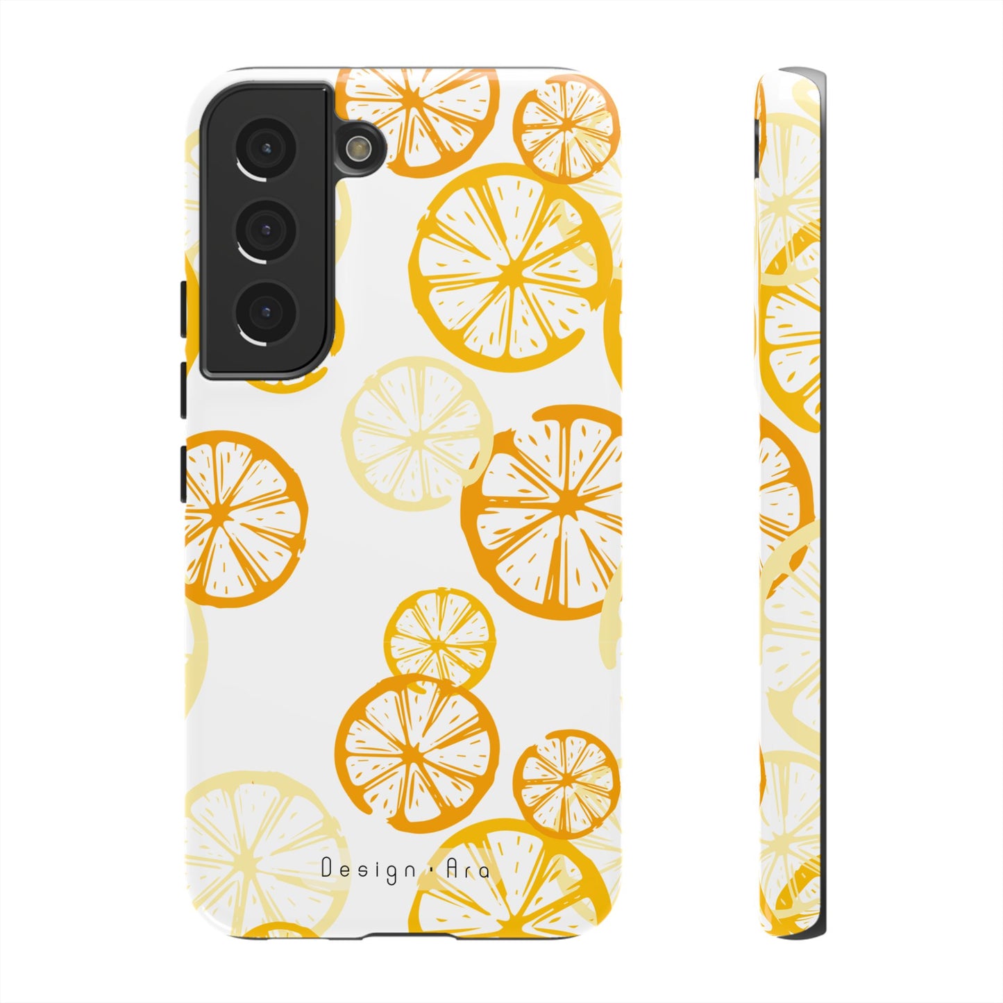 Kryt na telefon s plátky citronu – Odolná ochrana ve stylu citrusů