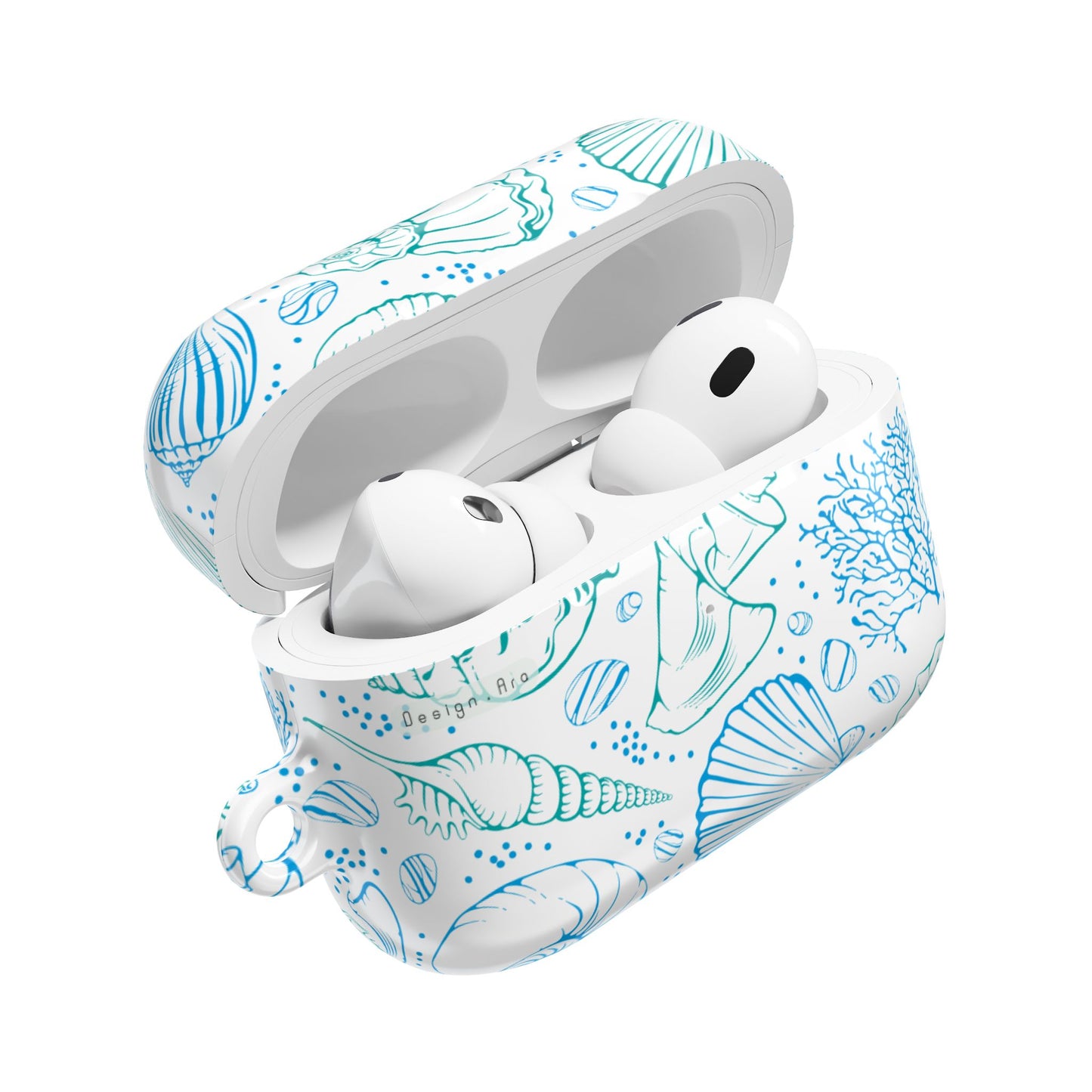 AirPods pouzdro s motivem mořských mušlí – oceánský styl pro milovníky pláže