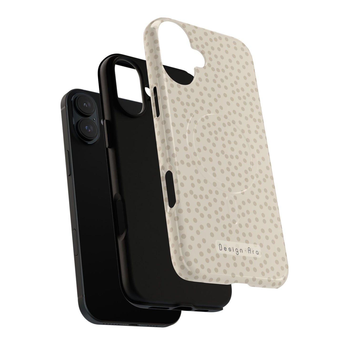 Magnetický kryt na mobil s puntíky | Odolný design, stylová ochrana, originální dárek pro ženy