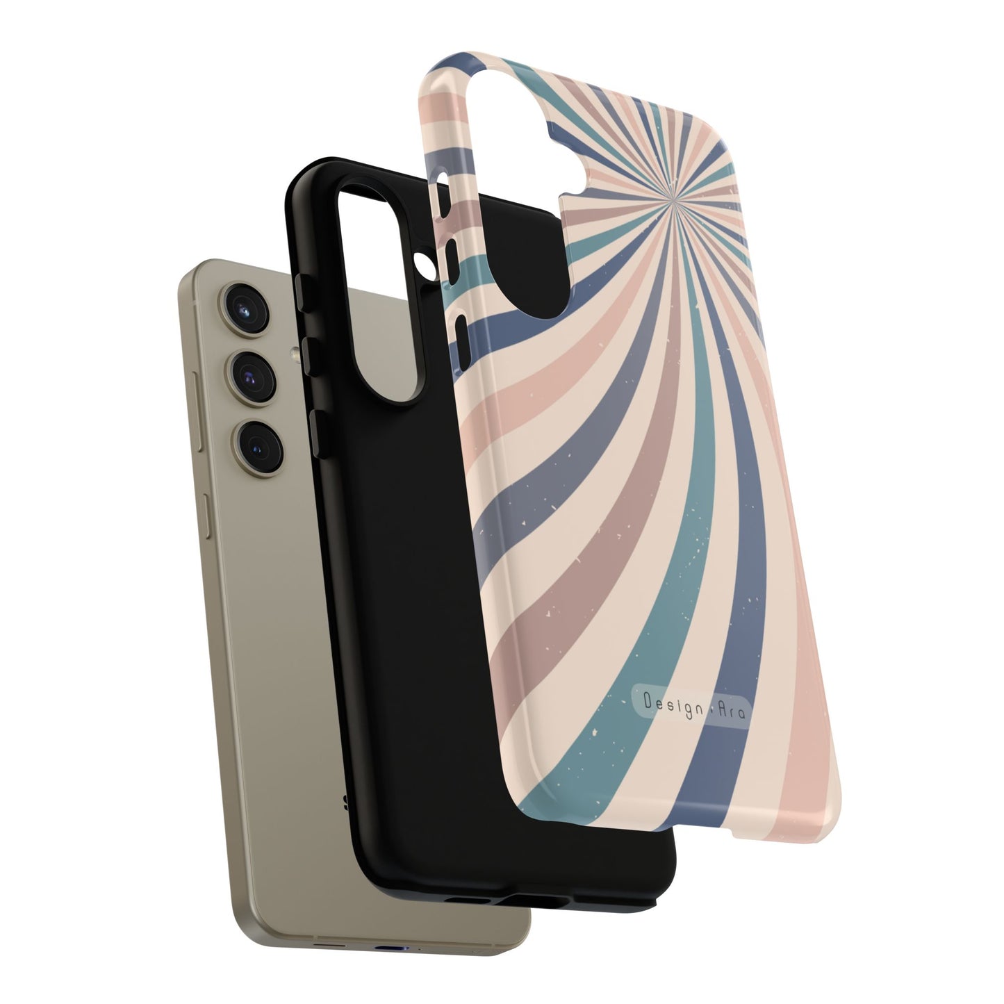 Retro Spiral obal na telefon – odolný a stylový
