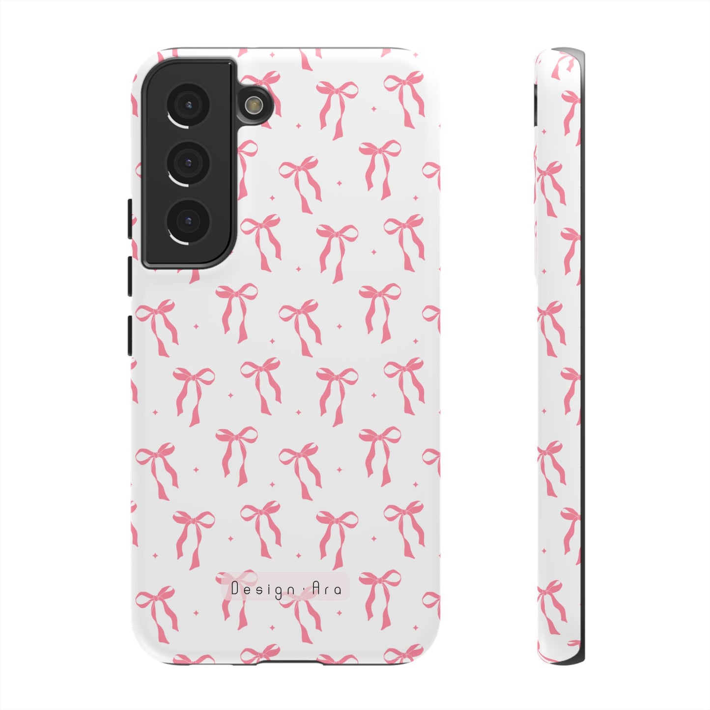 Růžový kryt s mašlí, roztomilý dárek pro ni, stylový obal na telefon, odolný doplněk k technice, ideální k narozeninám i svátkům