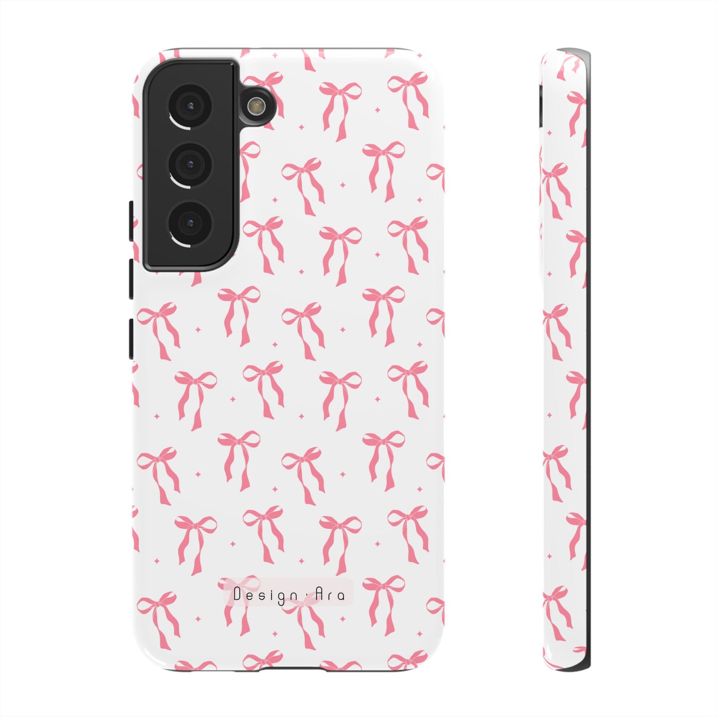 Růžový kryt s mašlí, roztomilý dárek pro ni, stylový obal na telefon, odolný doplněk k technice, ideální k narozeninám i svátkům