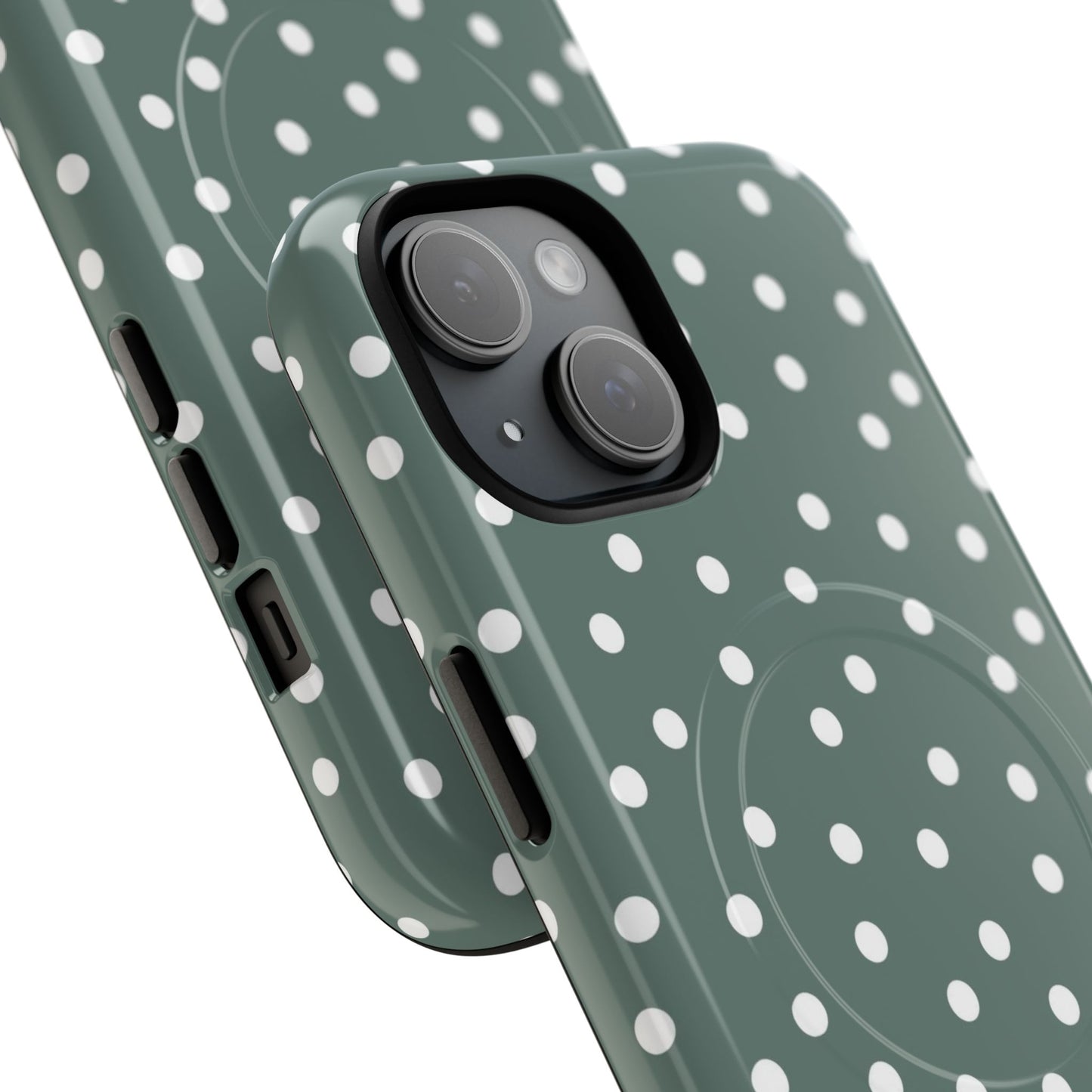 Magnetický kryt na mobil s puntíky | Odolný design, stylová ochrana, originální dárek pro ženy