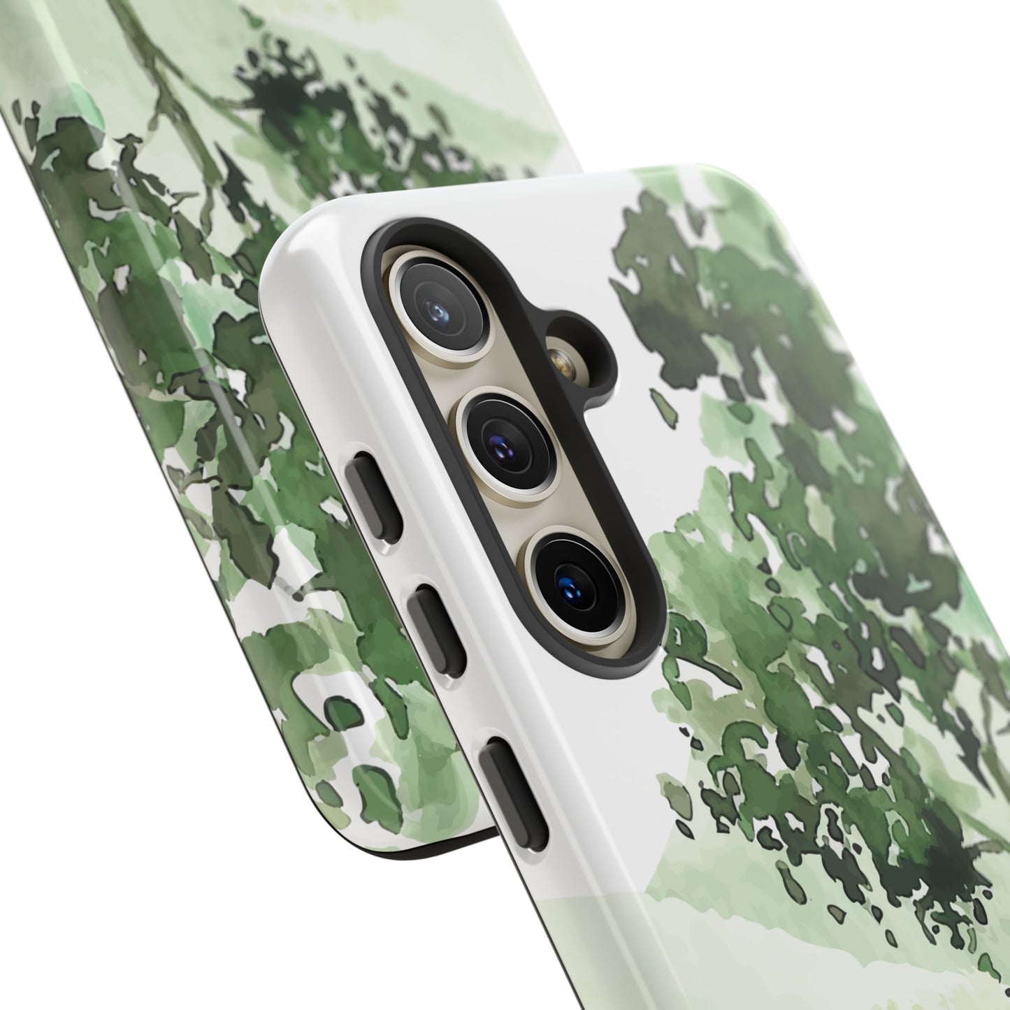 Odolný přírodní obal na telefon – design zelené krajiny