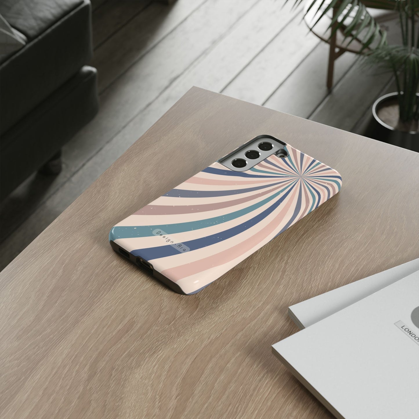 Retro Spiral obal na telefon – odolný a stylový