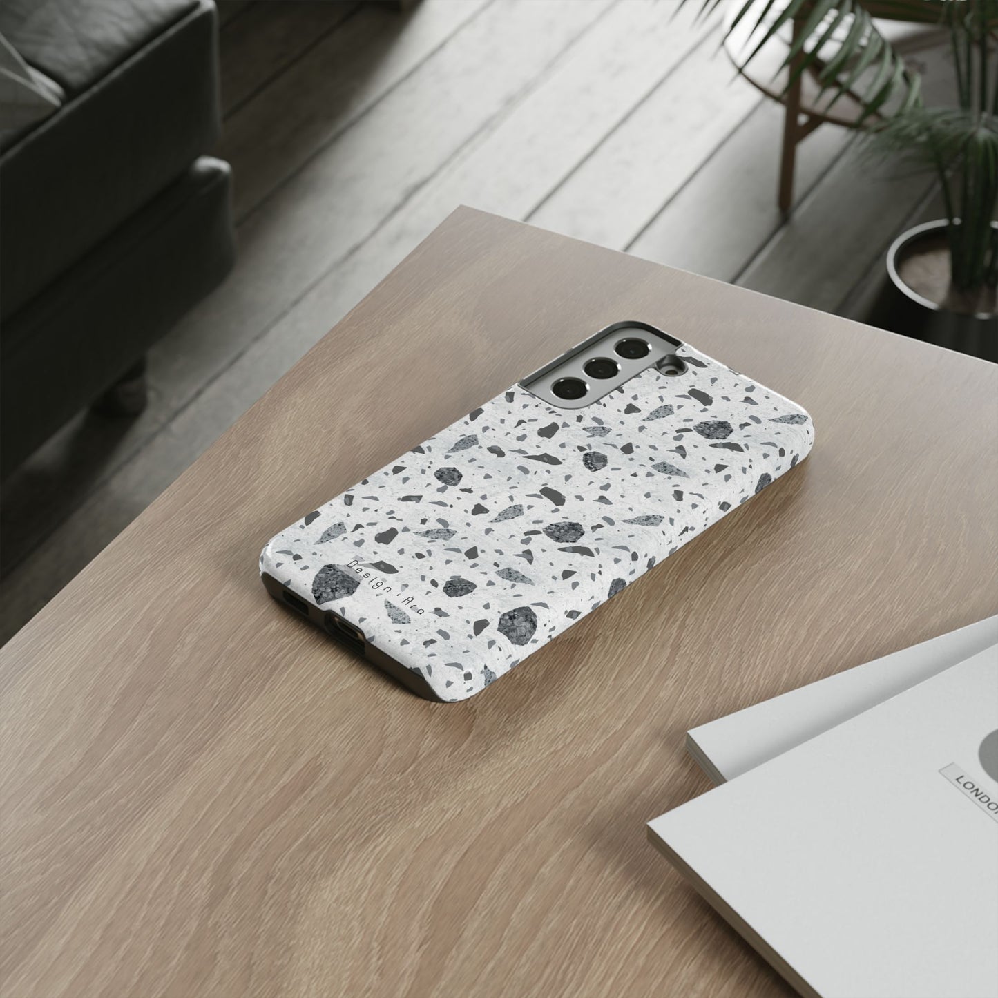 Moderní Terrazzo kryt na telefon – odolný ochranný obal
