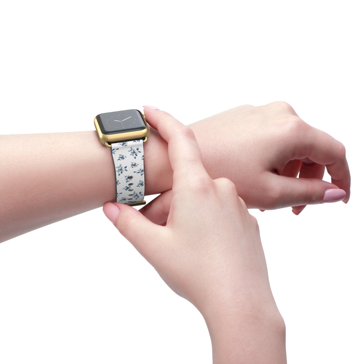 Řemínek na hodinky s květinovým potiskem – Elegantní květinový design pro ženy