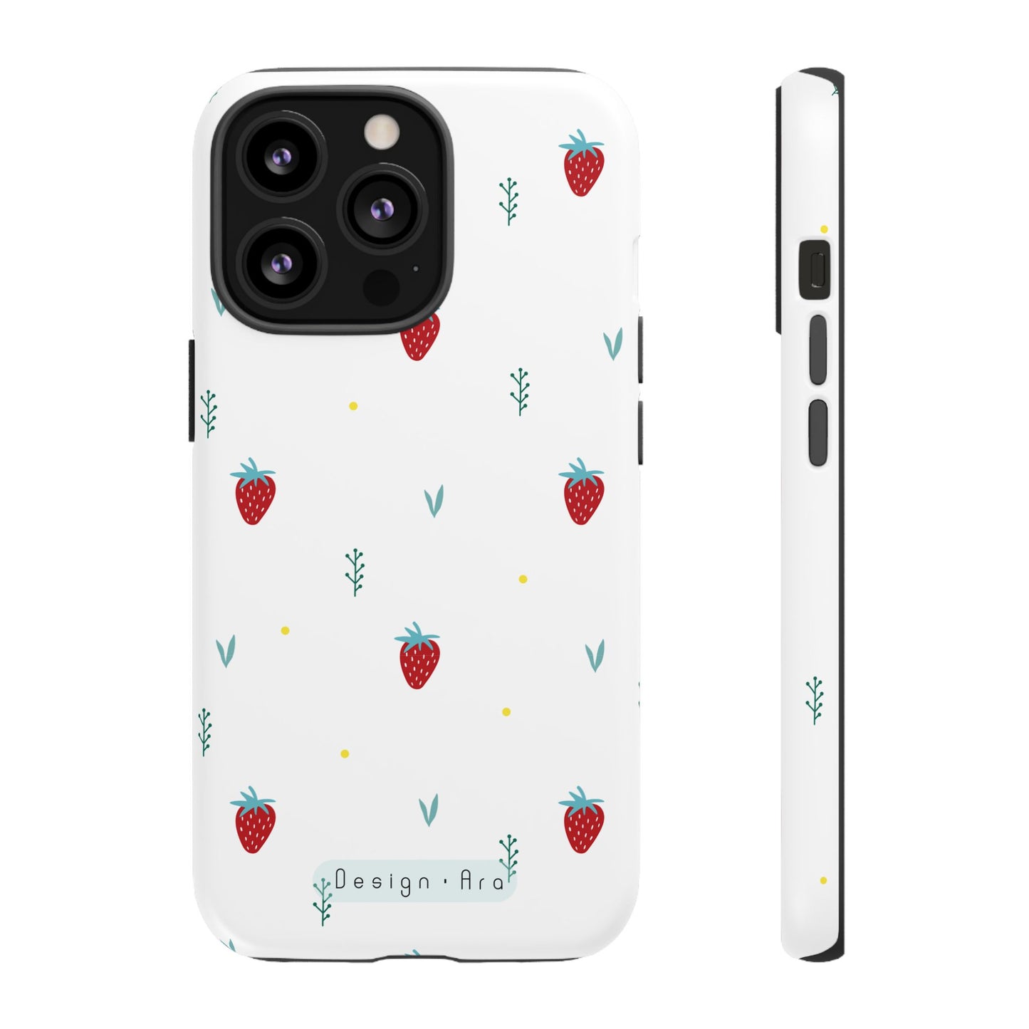 Jahodový design krytu na telefon – odolný a stylový pro milovníky přírody