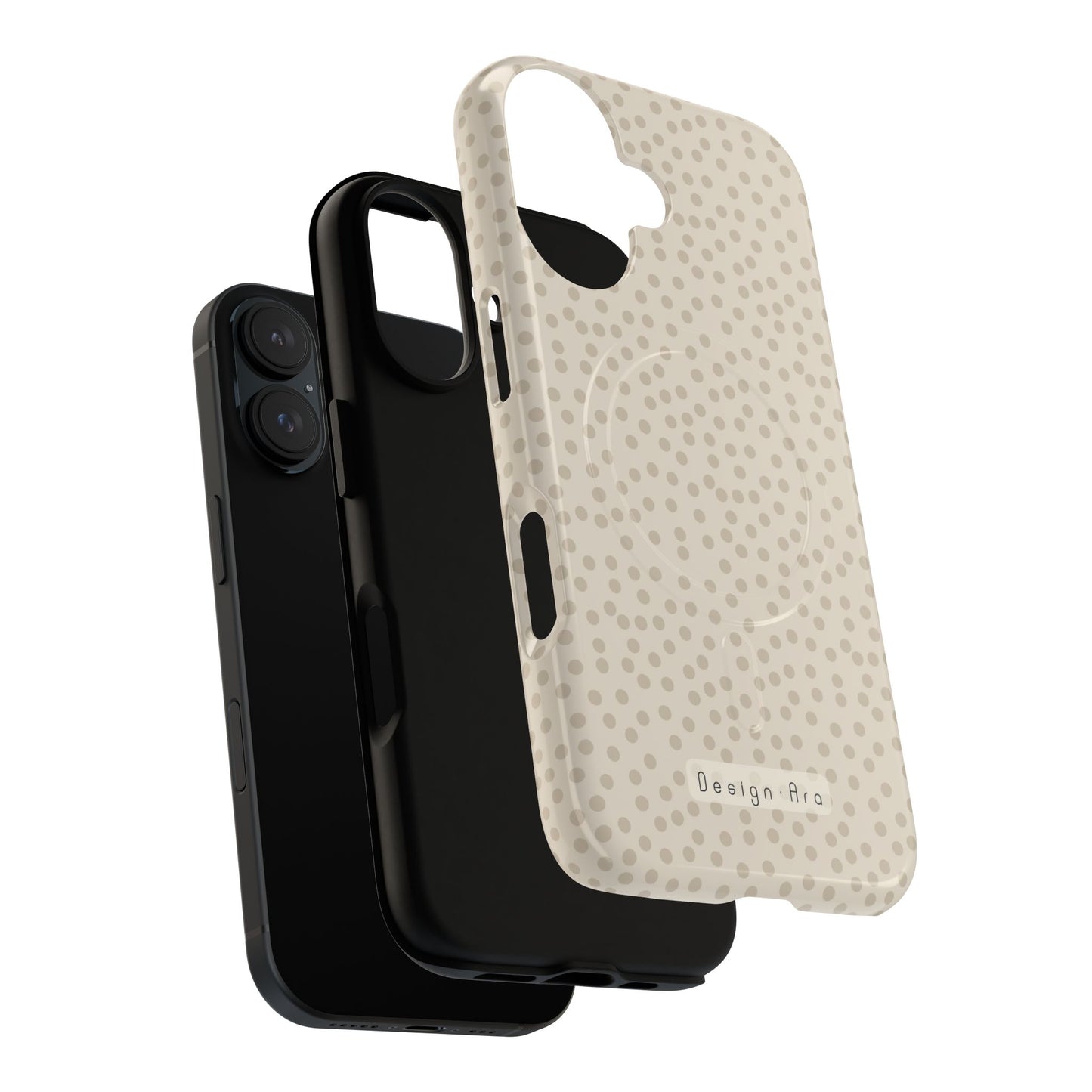 Magnetický kryt na mobil s puntíky | Odolný design, stylová ochrana, originální dárek pro ženy