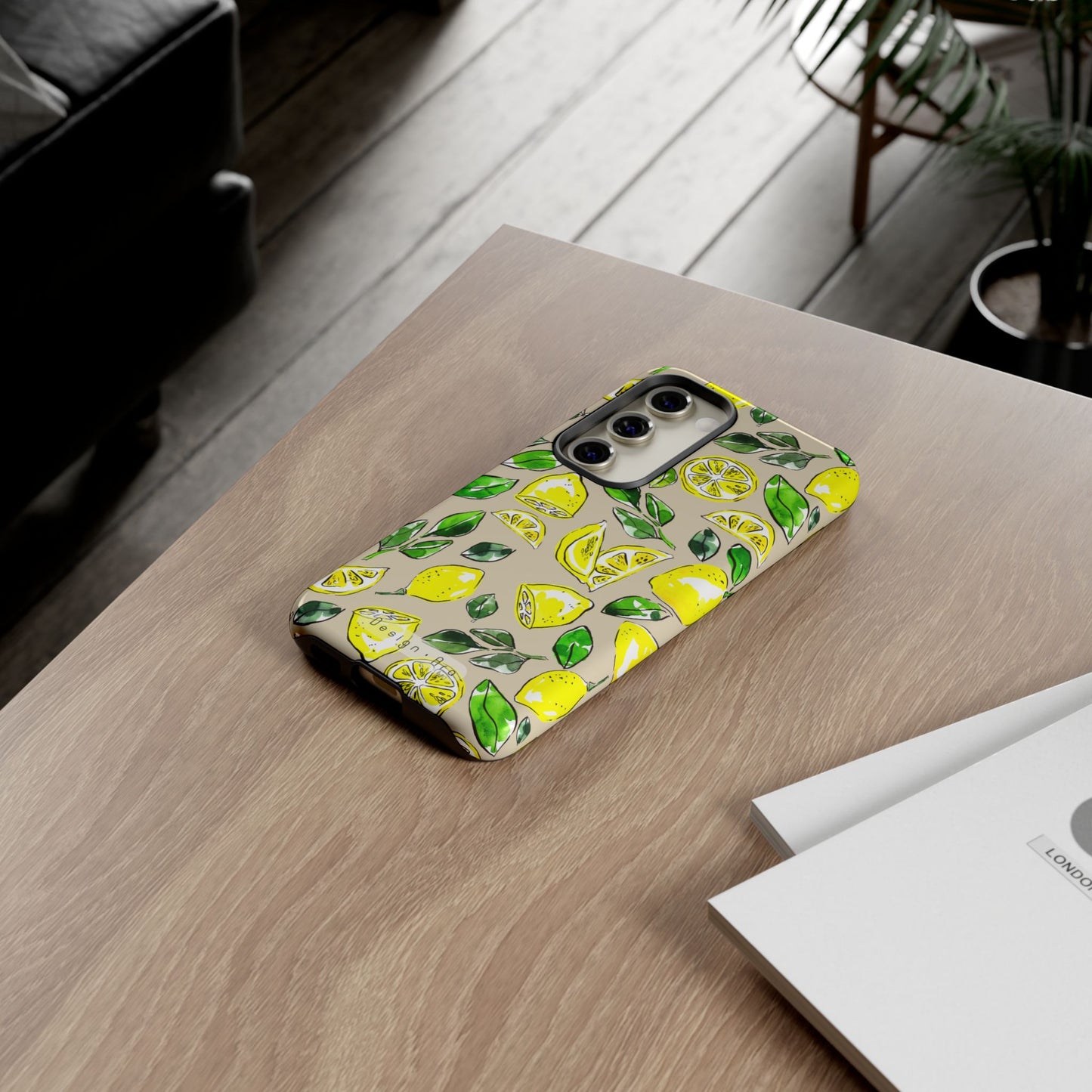Odolný telefonní kryt s citronovým vzorem – Stylový citrusový motiv na léto