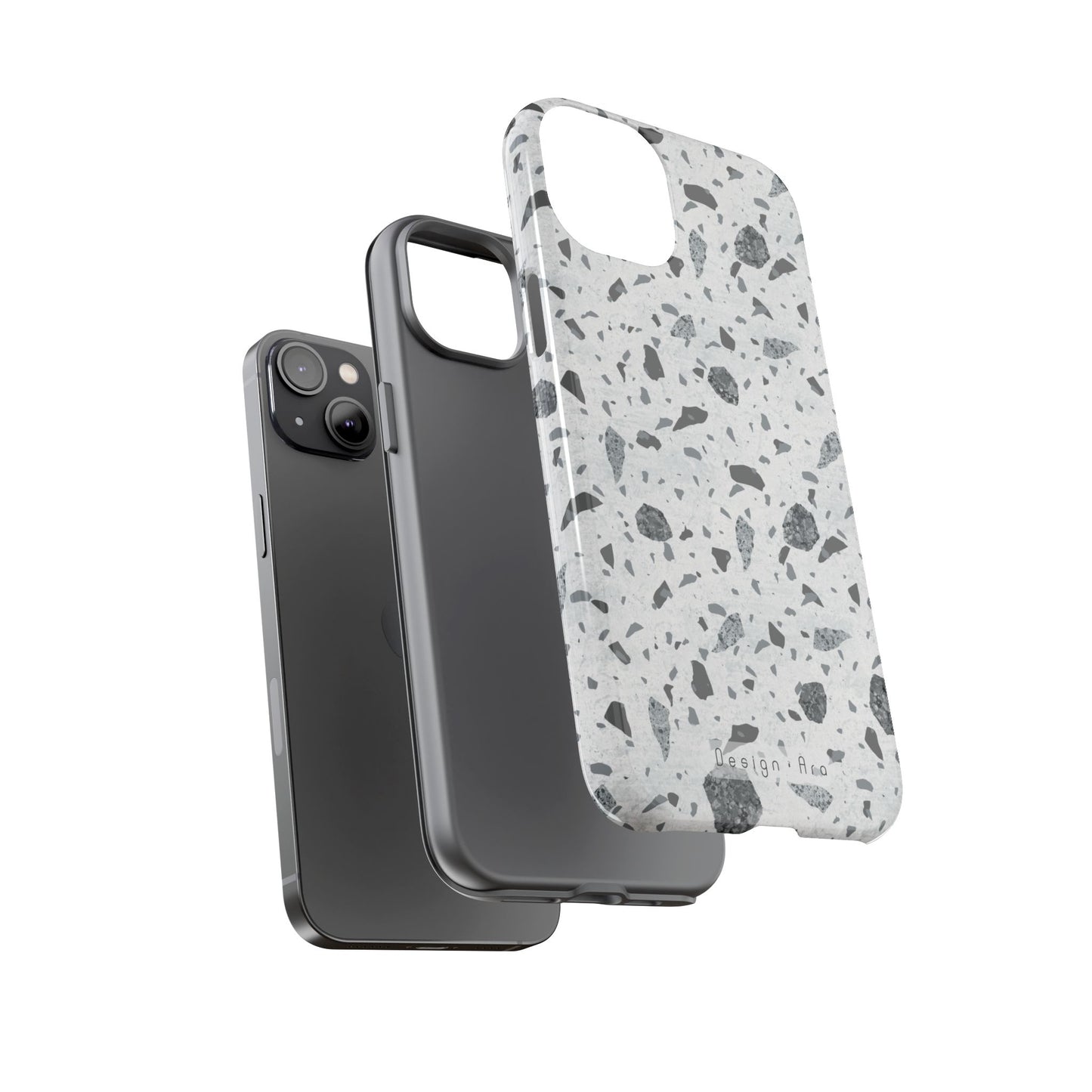 Moderní Terrazzo kryt na telefon – odolný ochranný obal