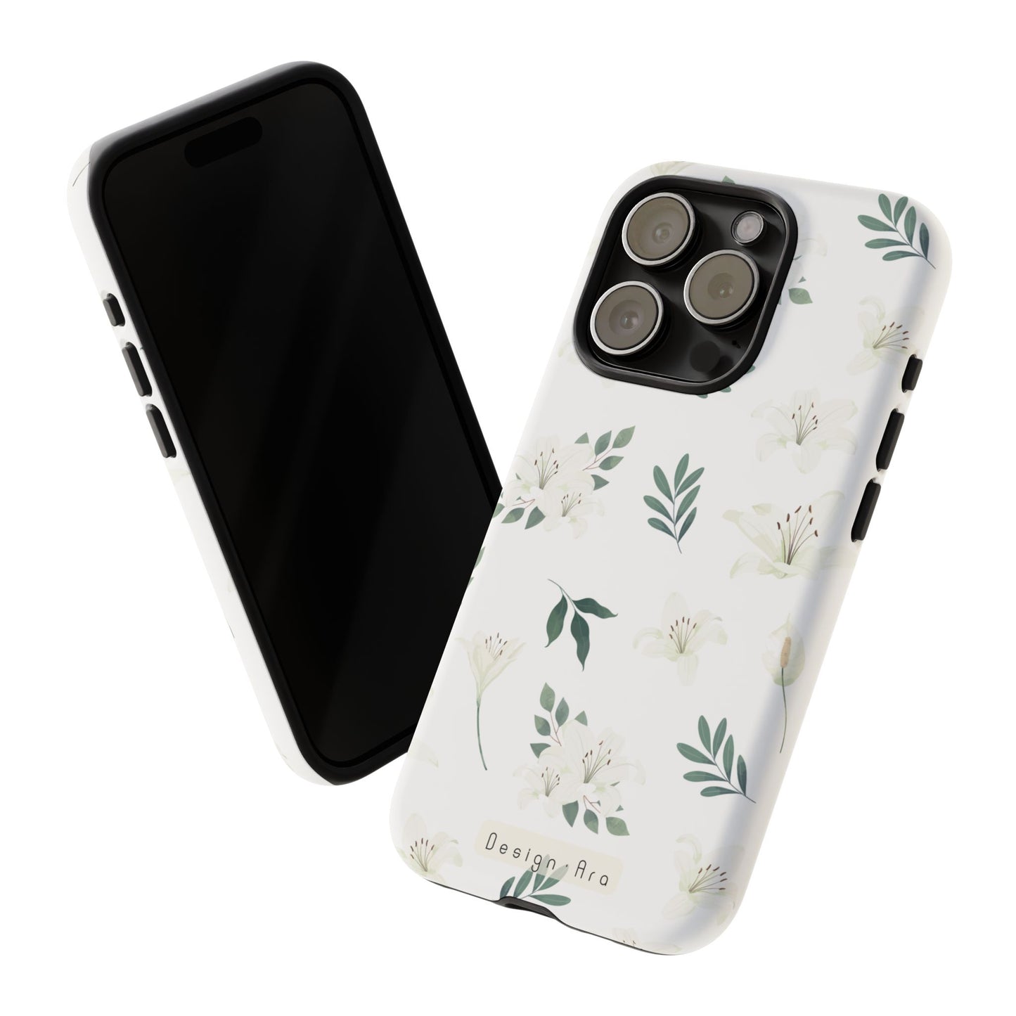 Odolný květinový kryt na telefon – Pevná ochrana s elegantním designem