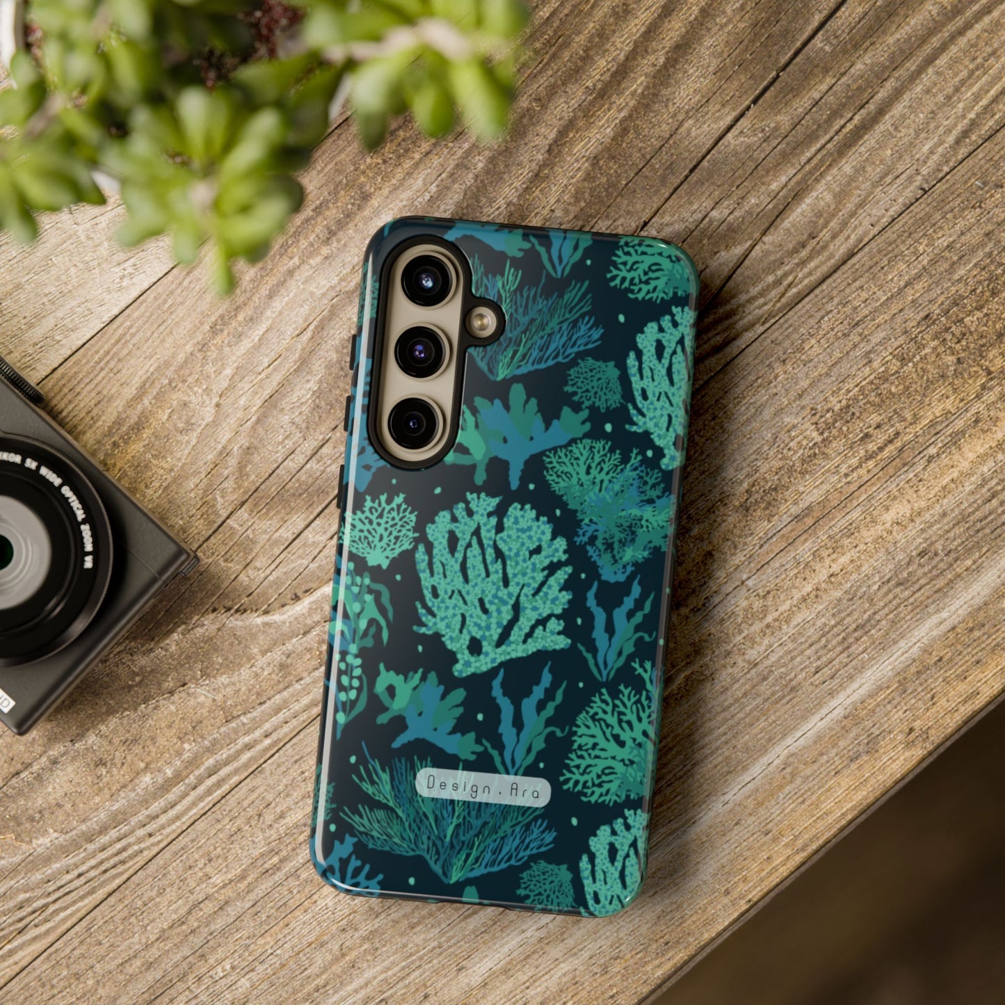 Pevný kryt na telefon s motivem korálového útesu – inspirováno oceánem