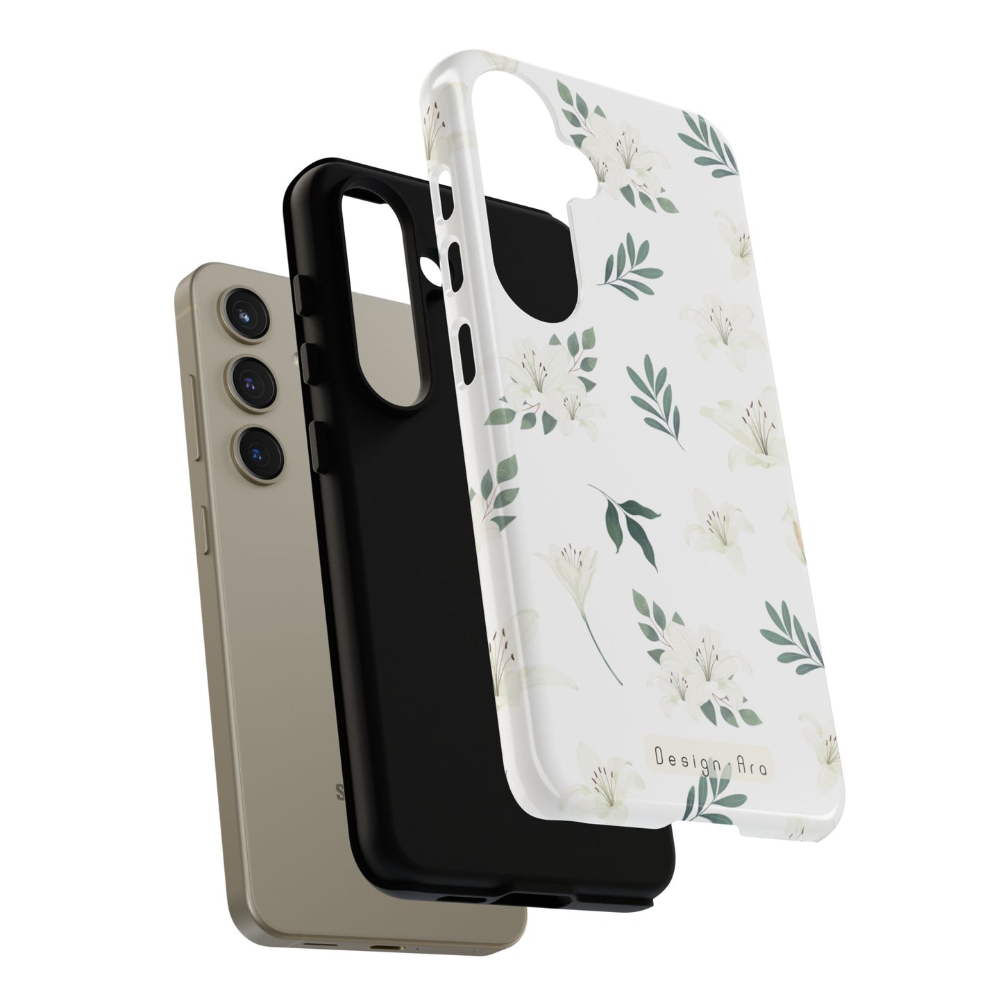 Odolný květinový kryt na telefon – Pevná ochrana s elegantním designem