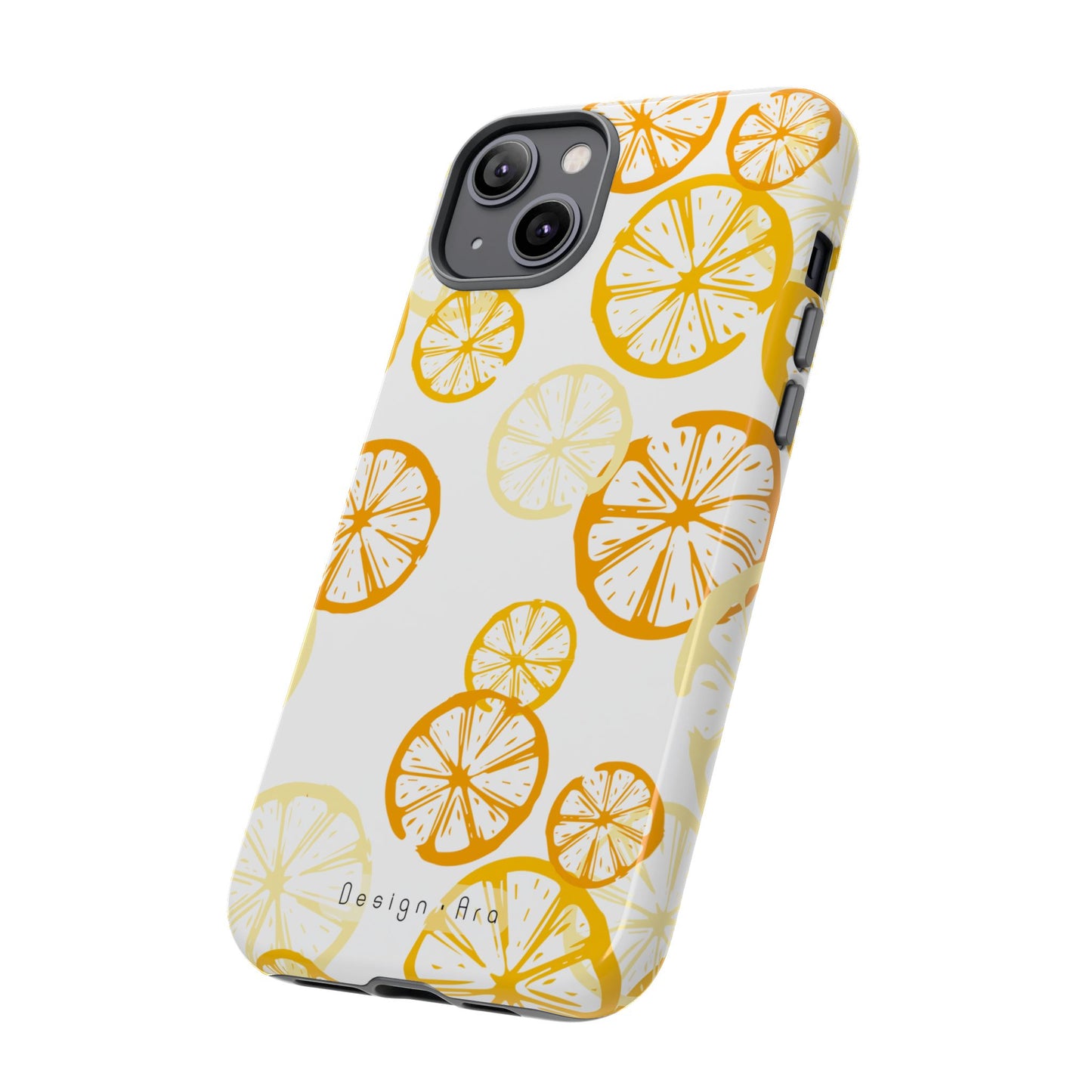 Kryt na telefon s plátky citronu – Odolná ochrana ve stylu citrusů