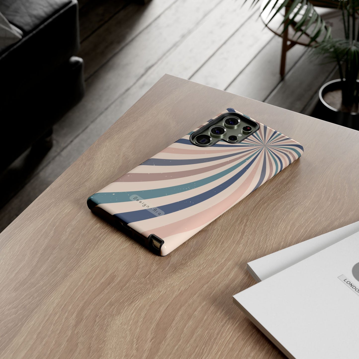 Retro Spiral obal na telefon – odolný a stylový