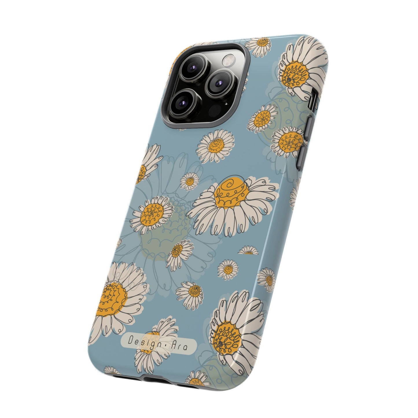 Květinový iPhone obal – Odolné pouzdro s motivem sedmikrásek