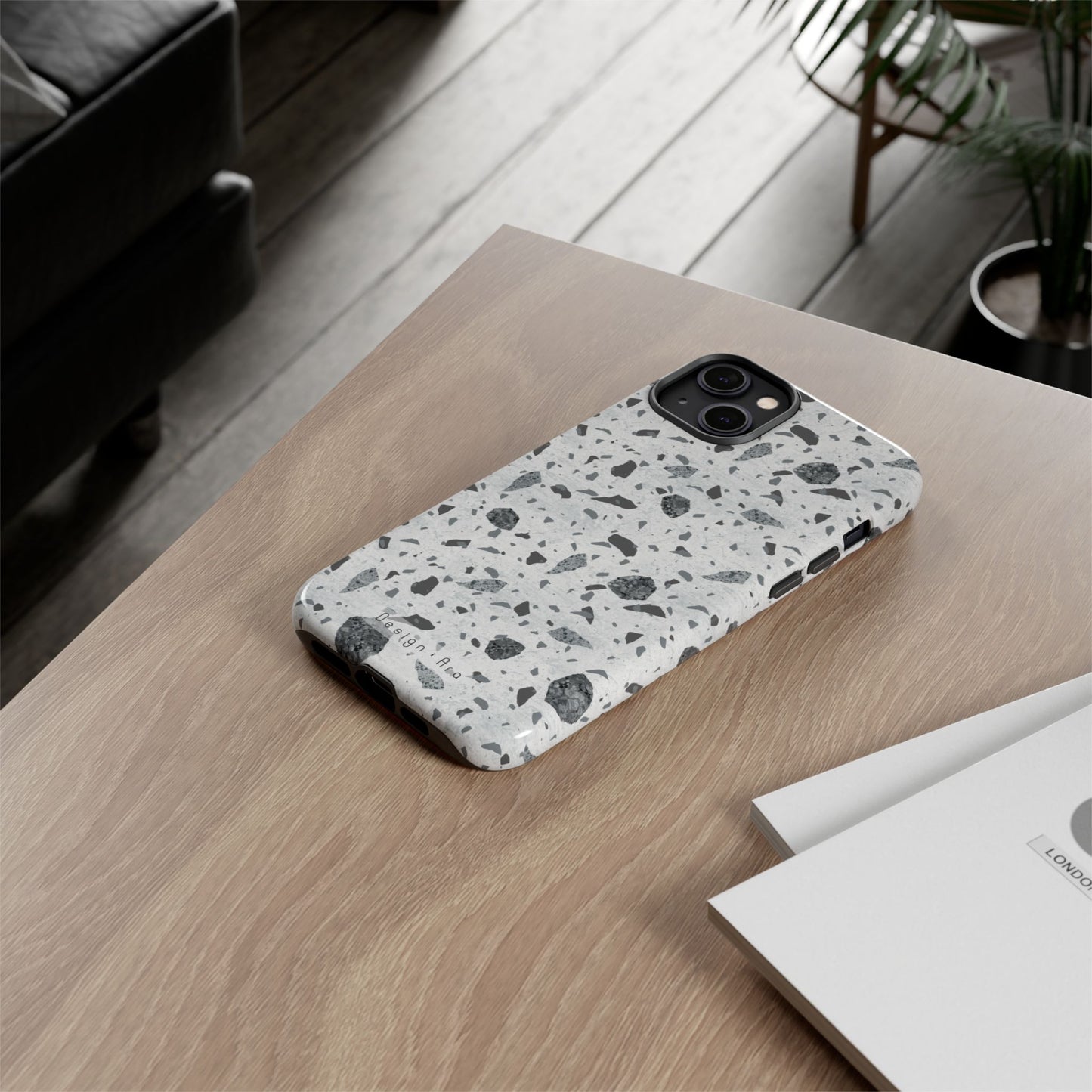 Moderní Terrazzo kryt na telefon – odolný ochranný obal
