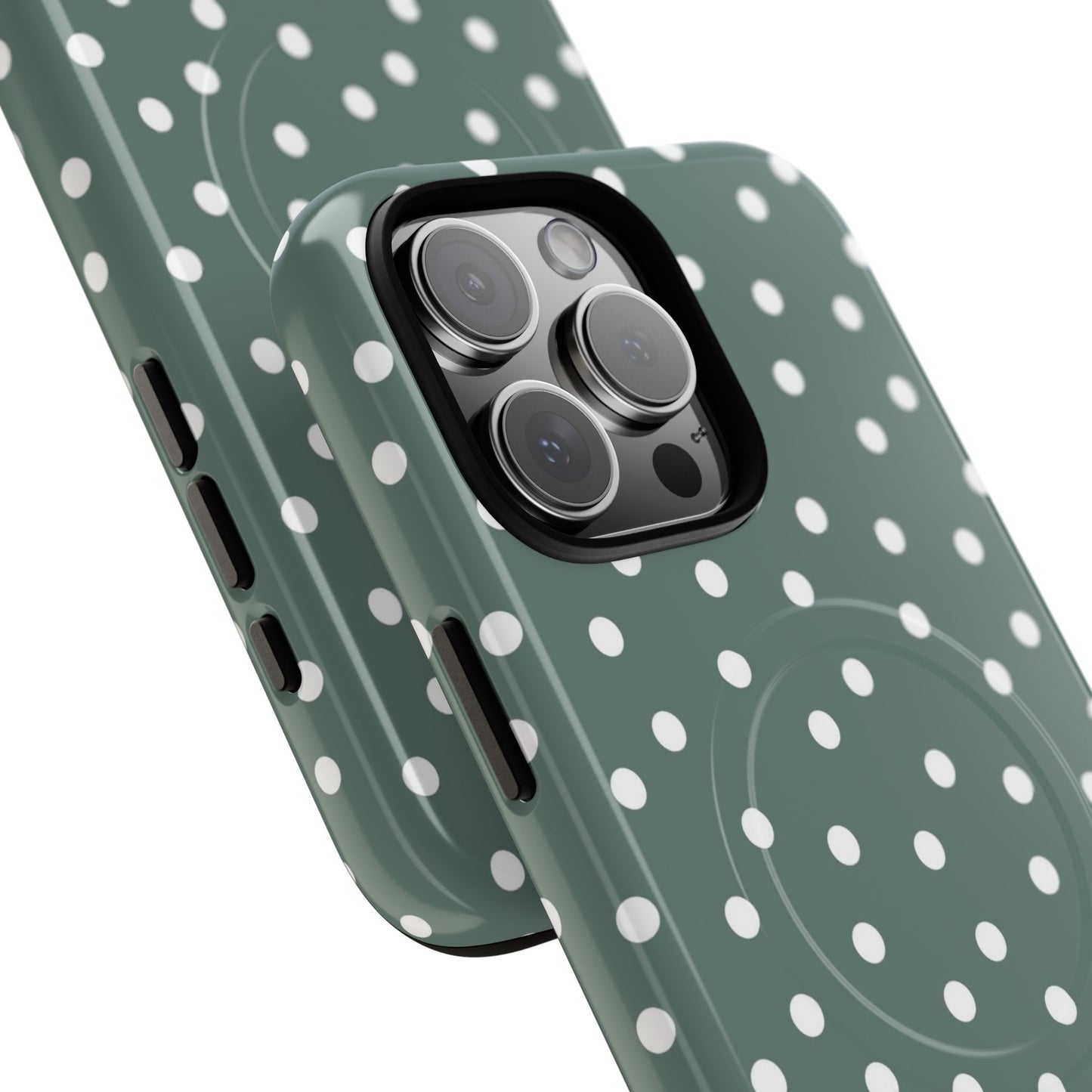 Magnetický kryt na mobil s puntíky | Odolný design, stylová ochrana, originální dárek pro ženy