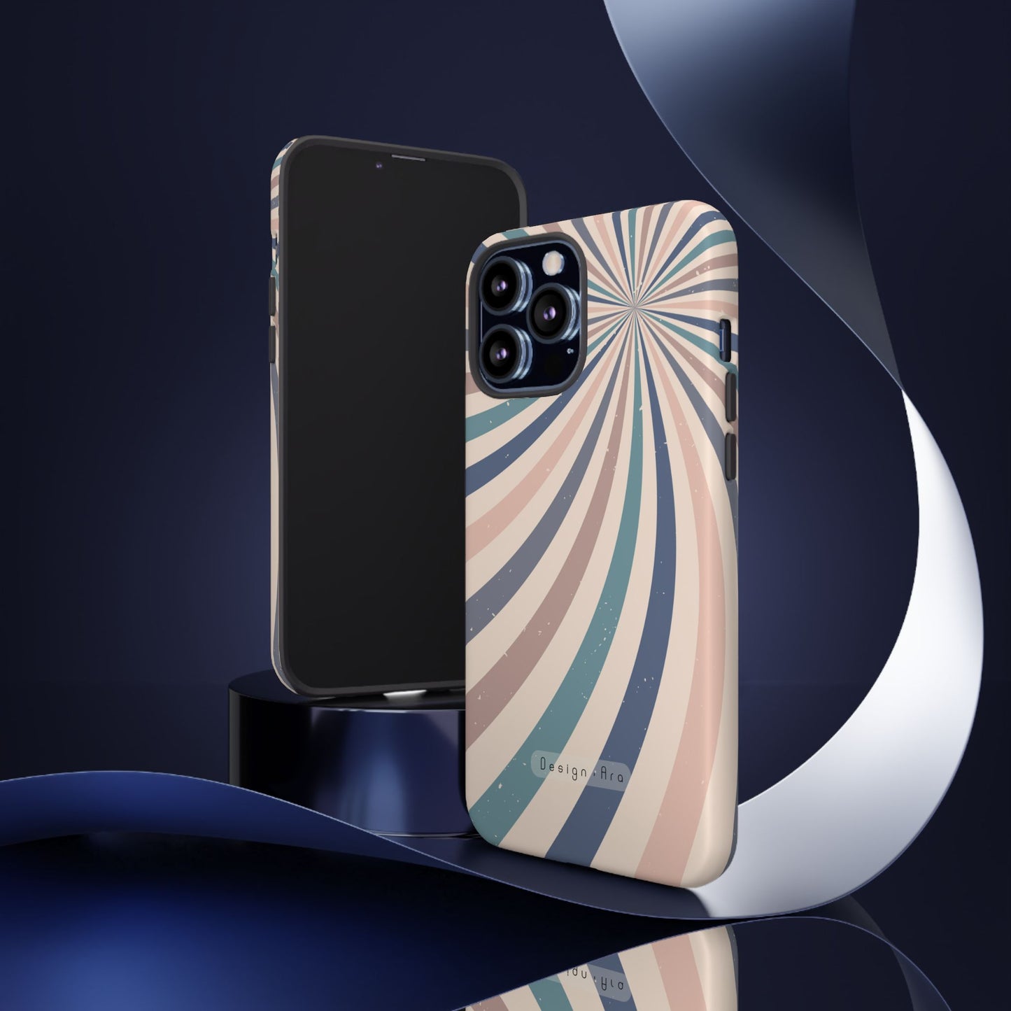 Retro Spiral obal na telefon – odolný a stylový
