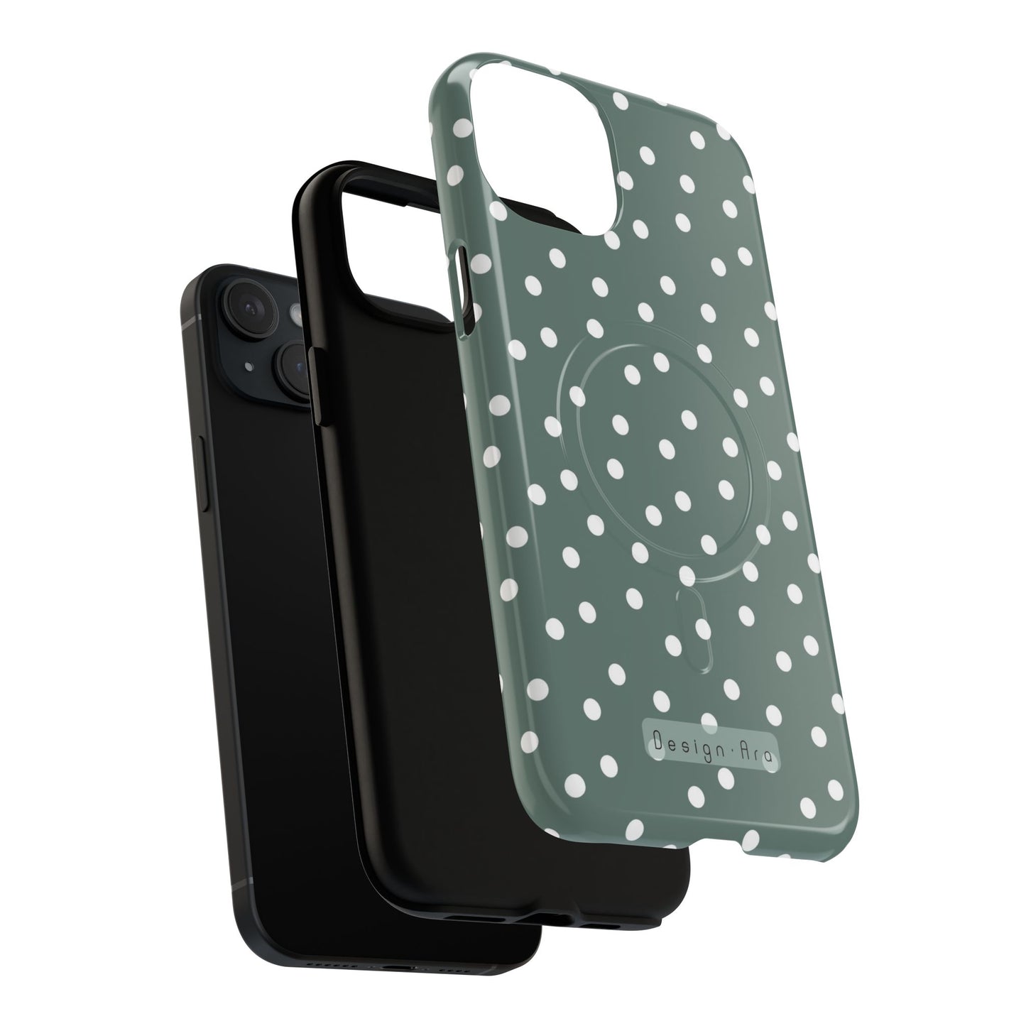 Magnetický kryt na mobil s puntíky | Odolný design, stylová ochrana, originální dárek pro ženy