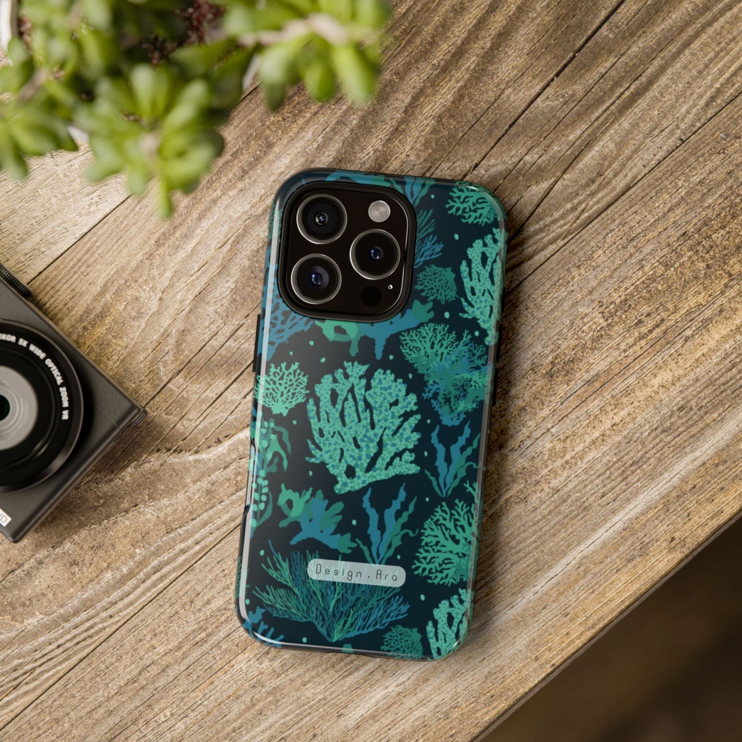 Pevný kryt na telefon s motivem korálového útesu – inspirováno oceánem