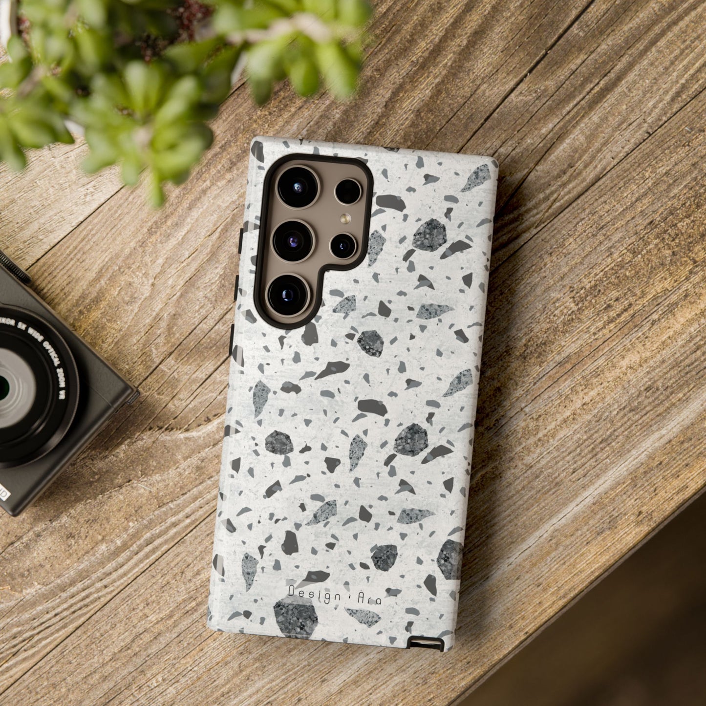 Moderní Terrazzo kryt na telefon – odolný ochranný obal
