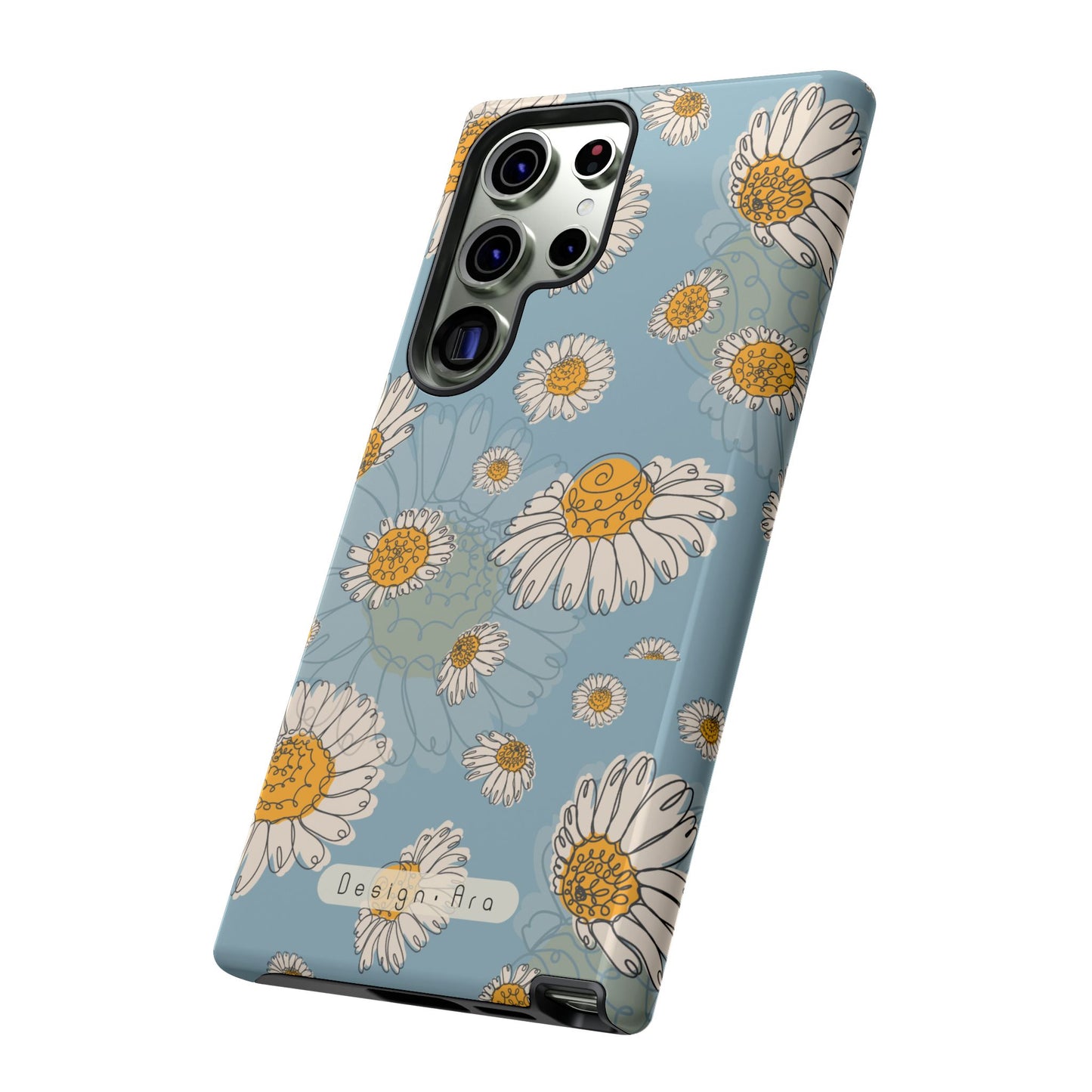 Květinový iPhone obal – Odolné pouzdro s motivem sedmikrásek