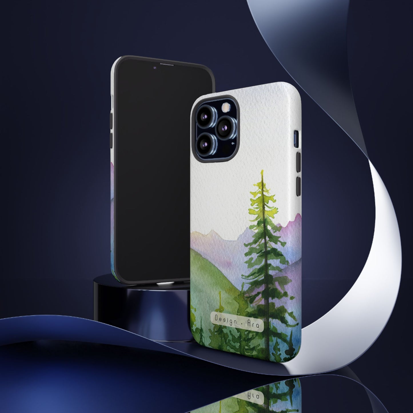Přírodní obaly na telefon – odolné pouzdro s horským a lesním motivem