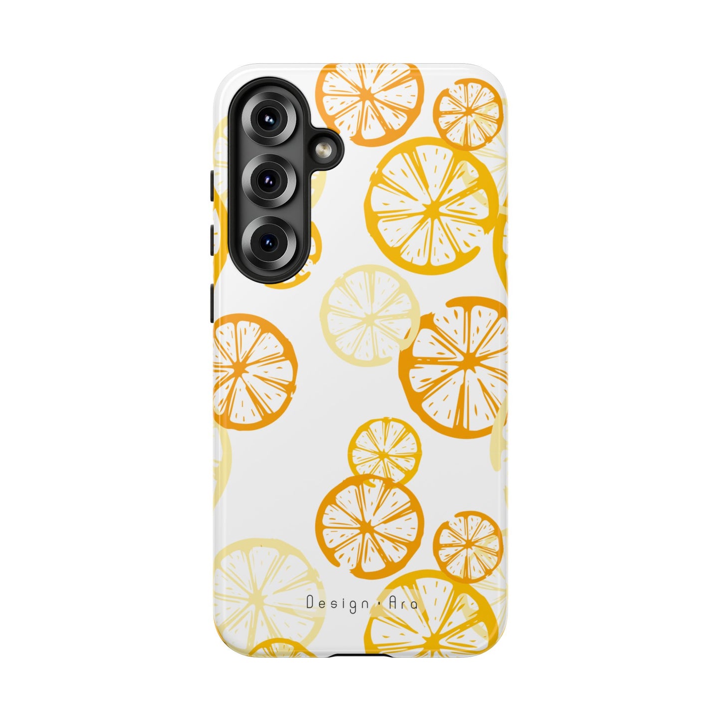 Kryt na telefon s plátky citronu – Odolná ochrana ve stylu citrusů