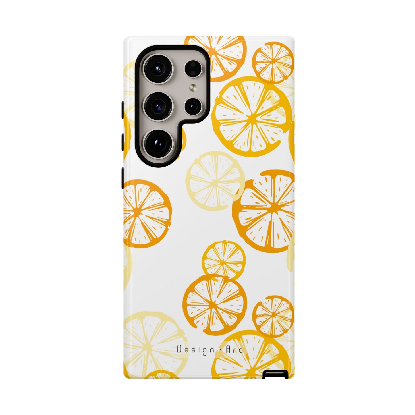 Kryt na telefon s plátky citronu – Odolná ochrana ve stylu citrusů