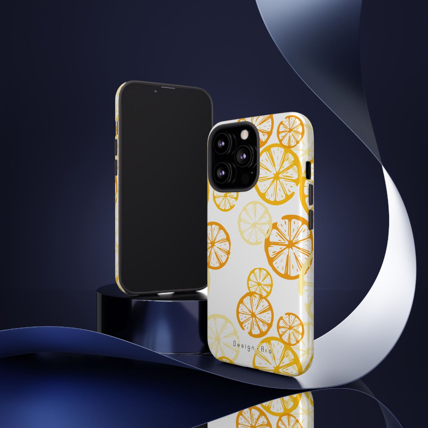 Kryt na telefon s plátky citronu – Odolná ochrana ve stylu citrusů