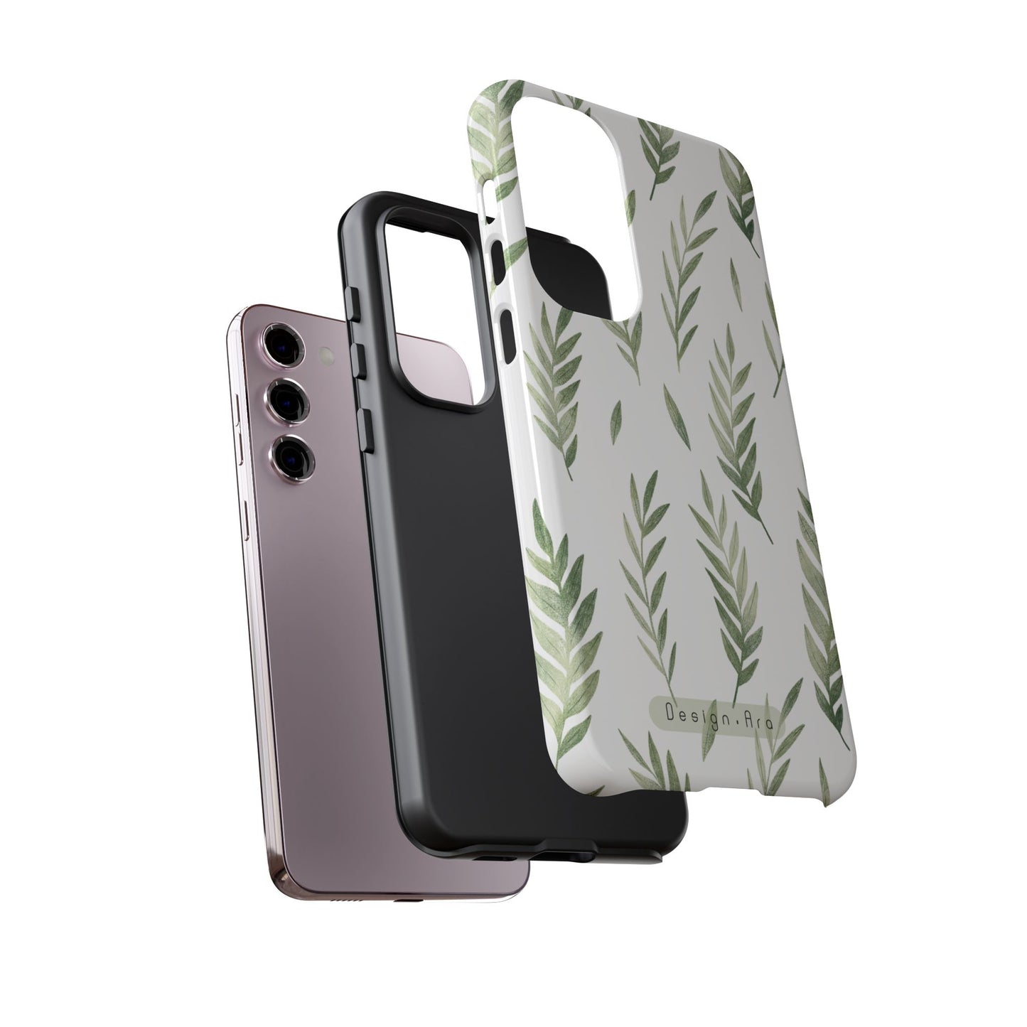Přírodní kryt na telefon – odolné pouzdro s listovým designem