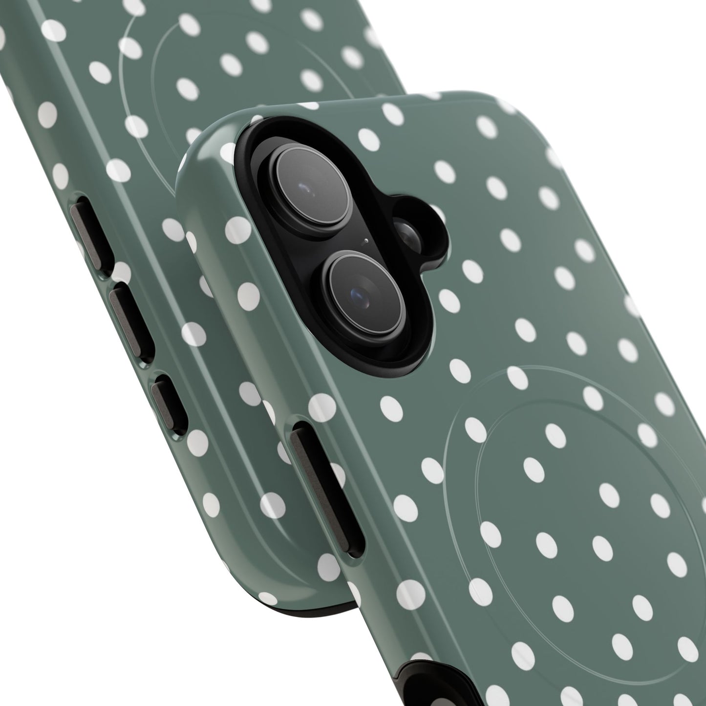 Magnetický kryt na mobil s puntíky | Odolný design, stylová ochrana, originální dárek pro ženy