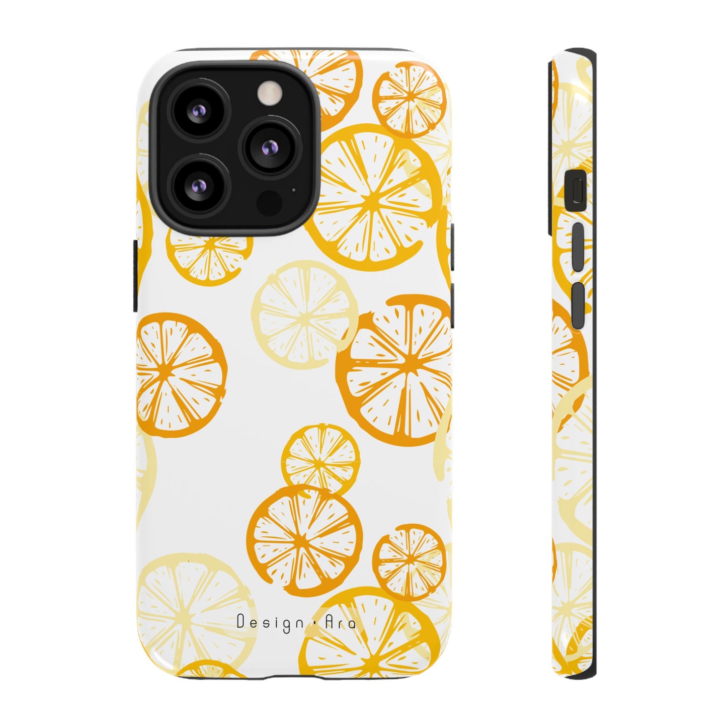 Kryt na telefon s plátky citronu – Odolná ochrana ve stylu citrusů