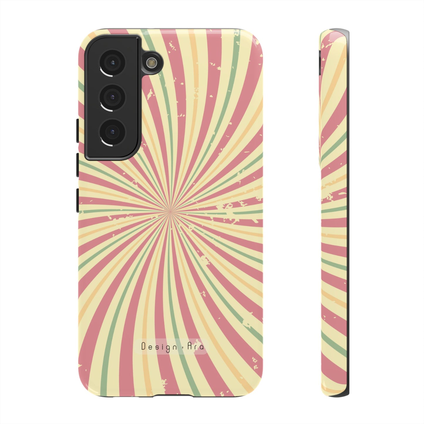 Retro Spiral odolný obal na telefon – barevný design pro trendsettery