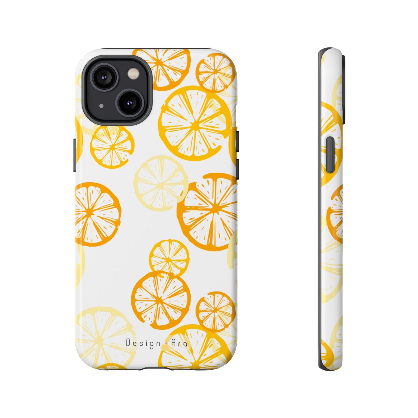 Kryt na telefon s plátky citronu – Odolná ochrana ve stylu citrusů
